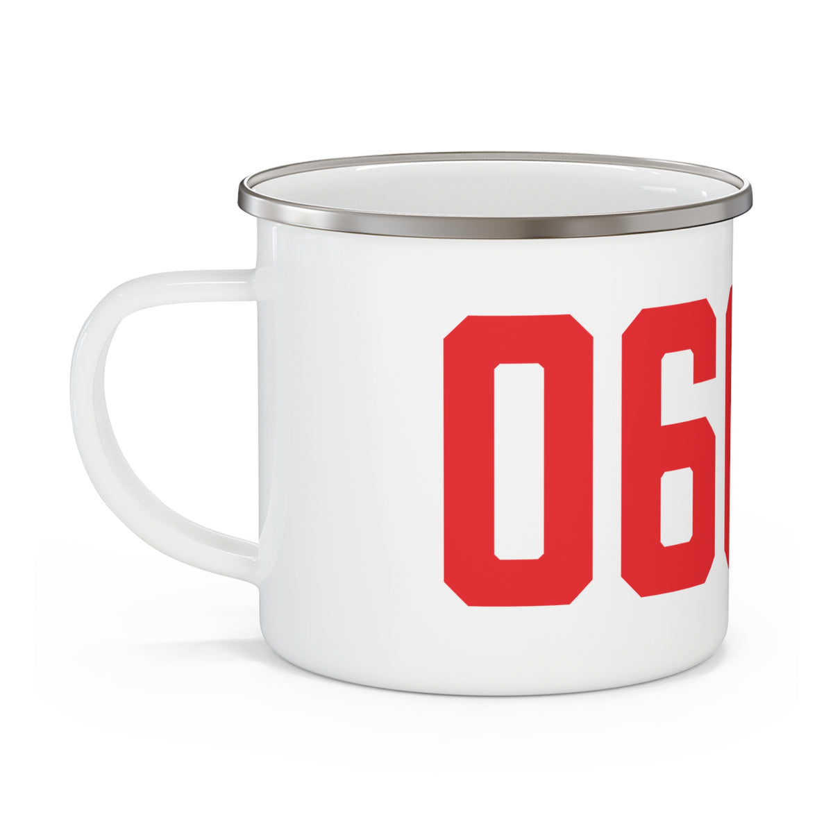 06040 Manchester Connecticut Zip Code Enamel Camping Mug