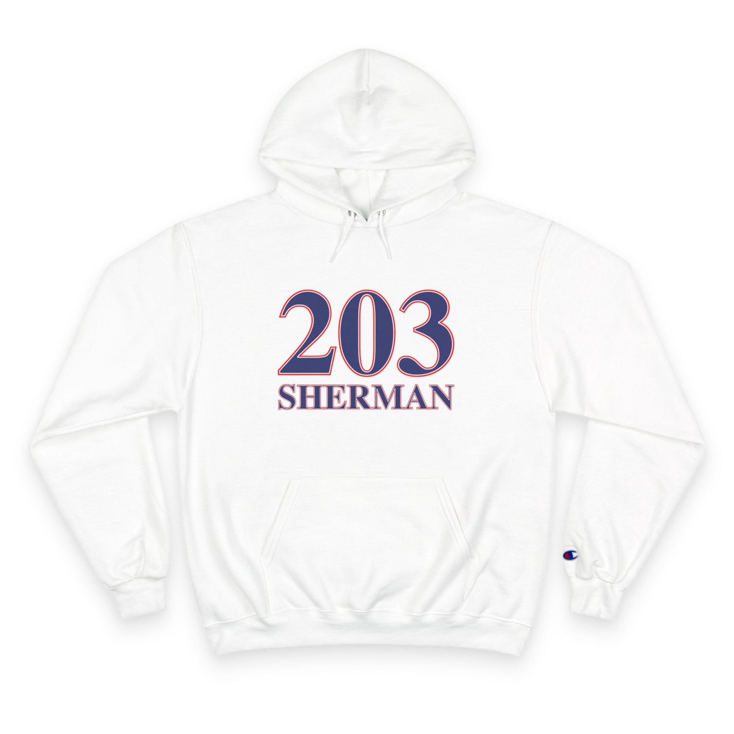 203 Sherman Red White & Blue Champion Hoodie