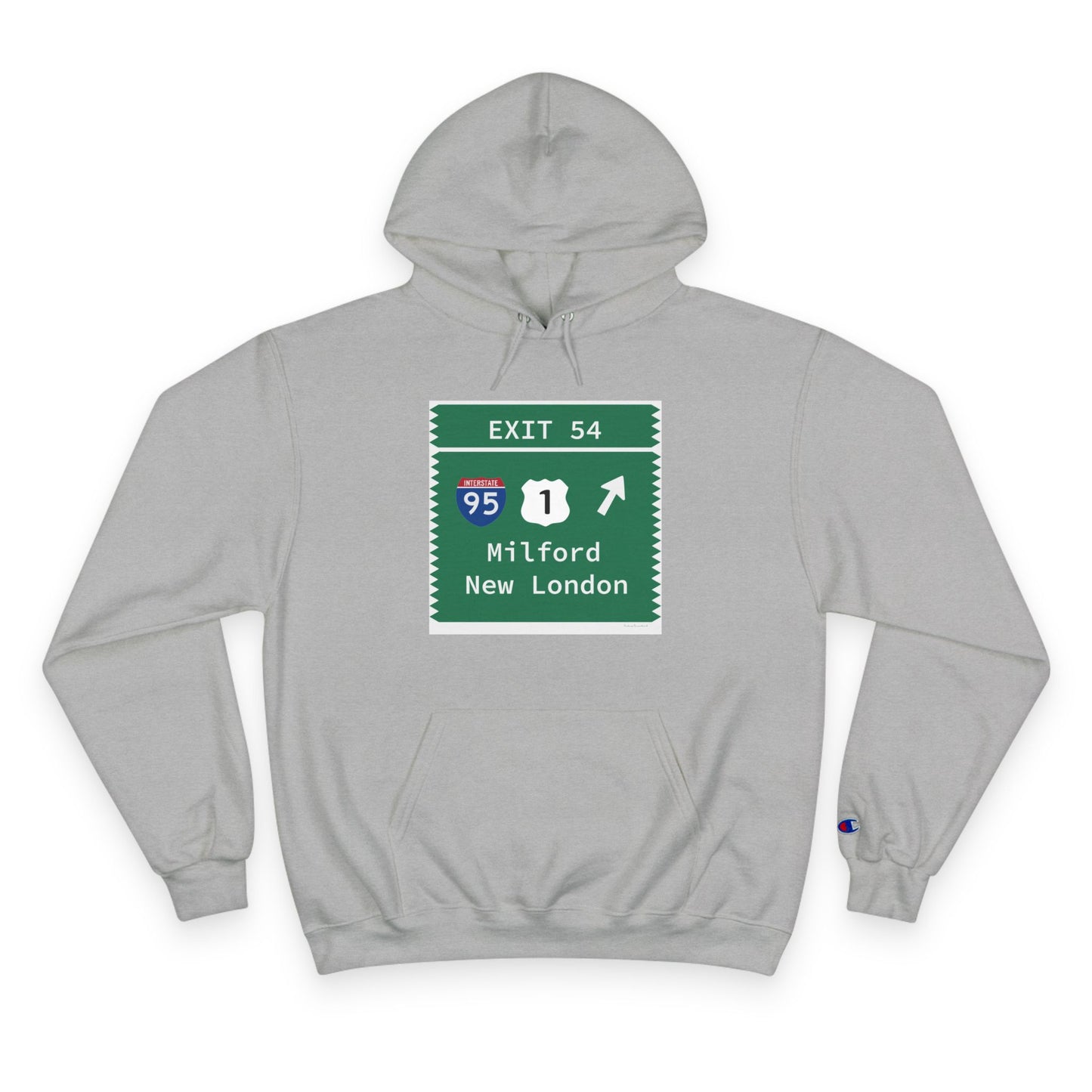 Vintage Merritt Parkway Exit 54 Sign Champion Hoodie