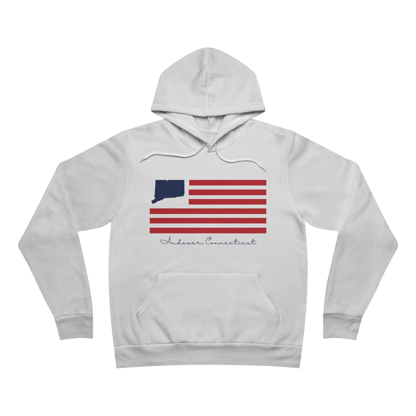 Andover Connecticut Flag Unisex Sponge Fleece Pullover Hoodie