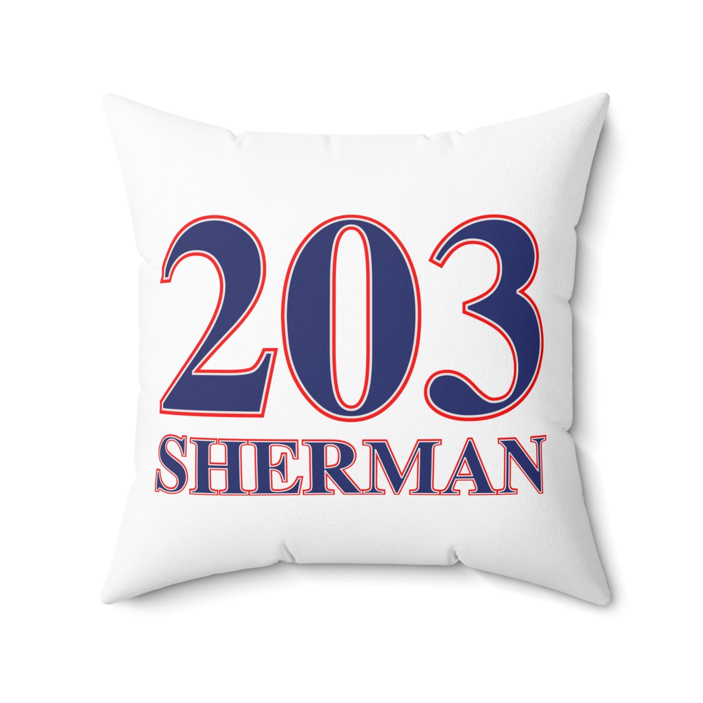 203 Sherman Red White & Blue Spun Polyester Square Pillow