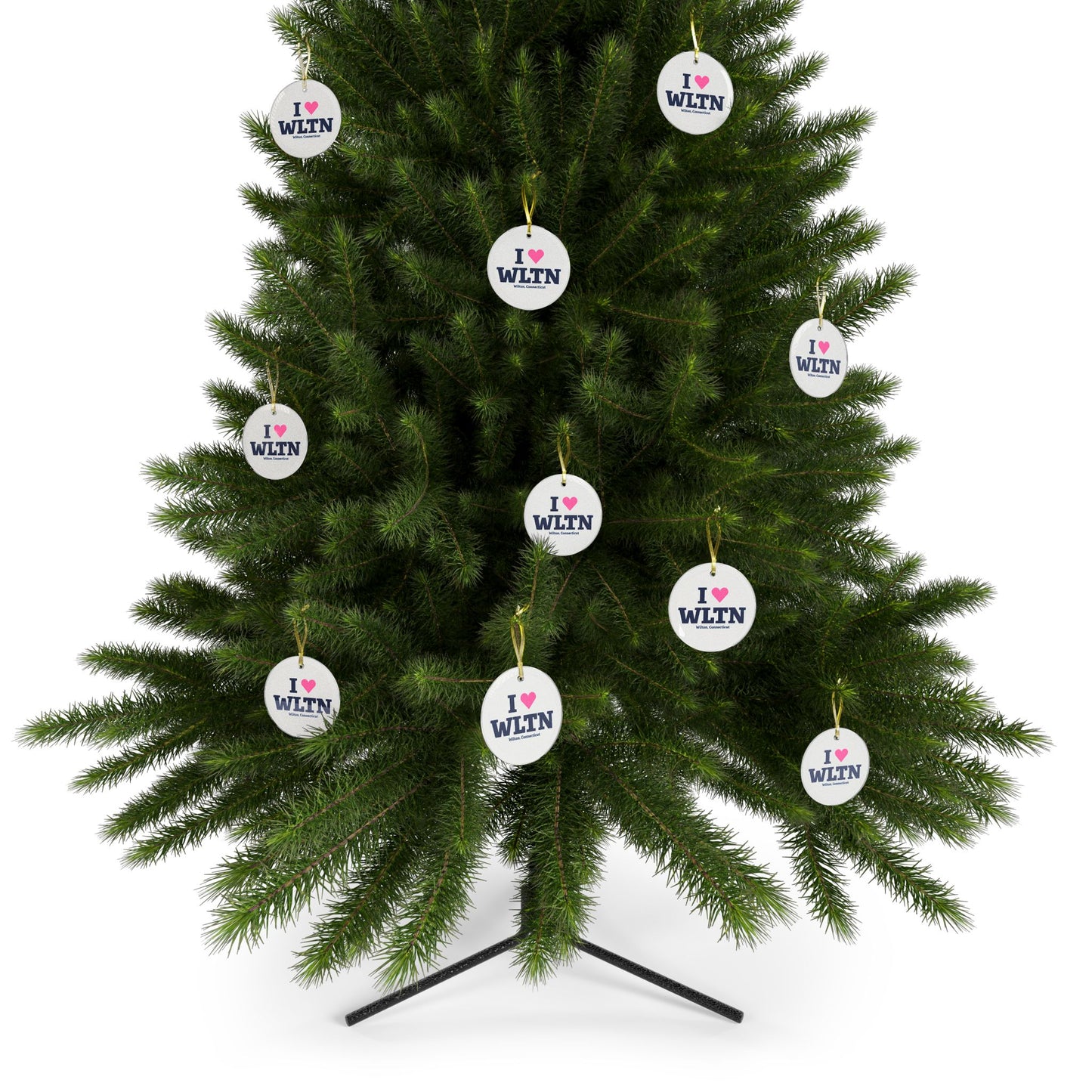 I Heart WLTN Glass Ornaments