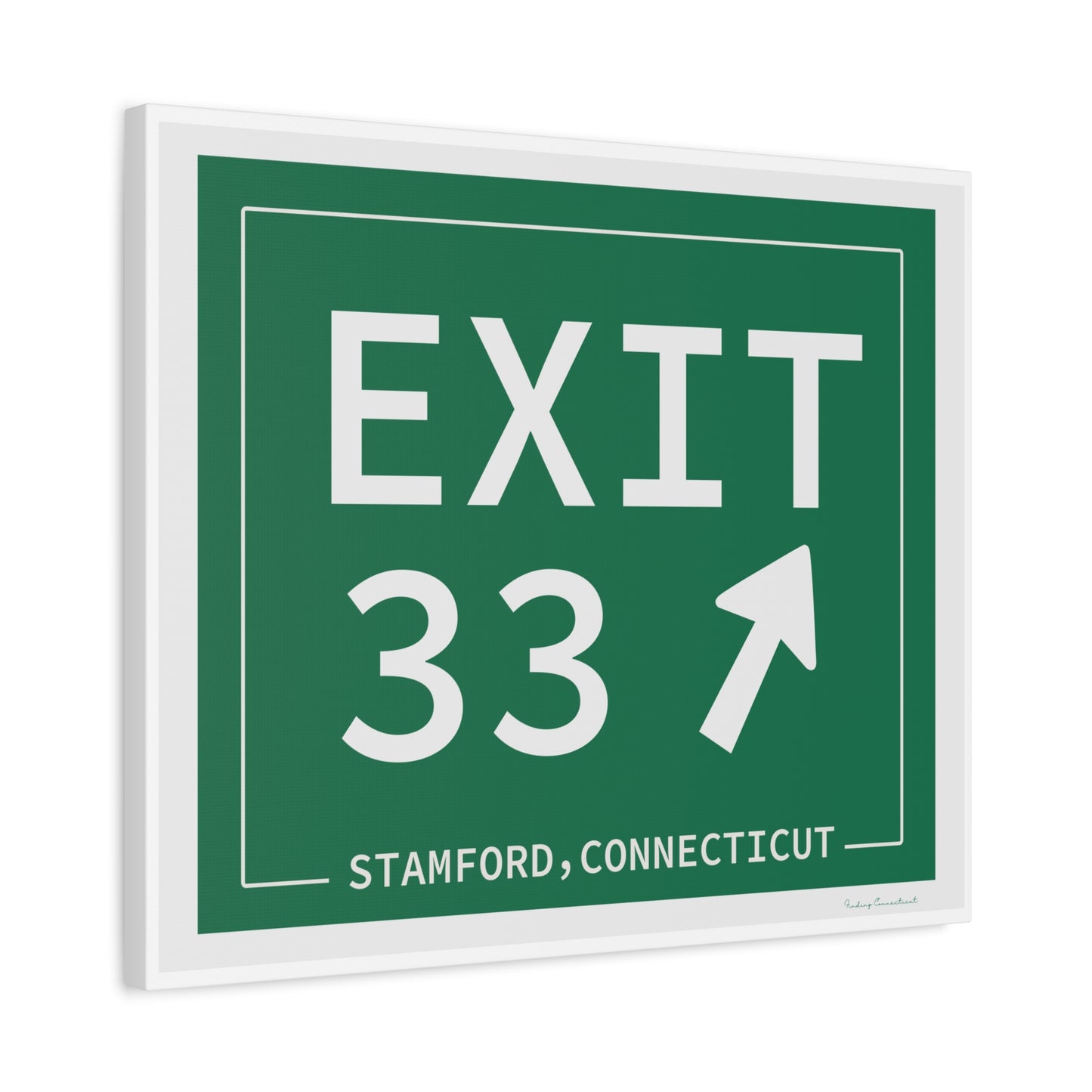 Vintage Exit 33 Merritt Parkway Sign Matte Canvas, Stretched, 1.25"