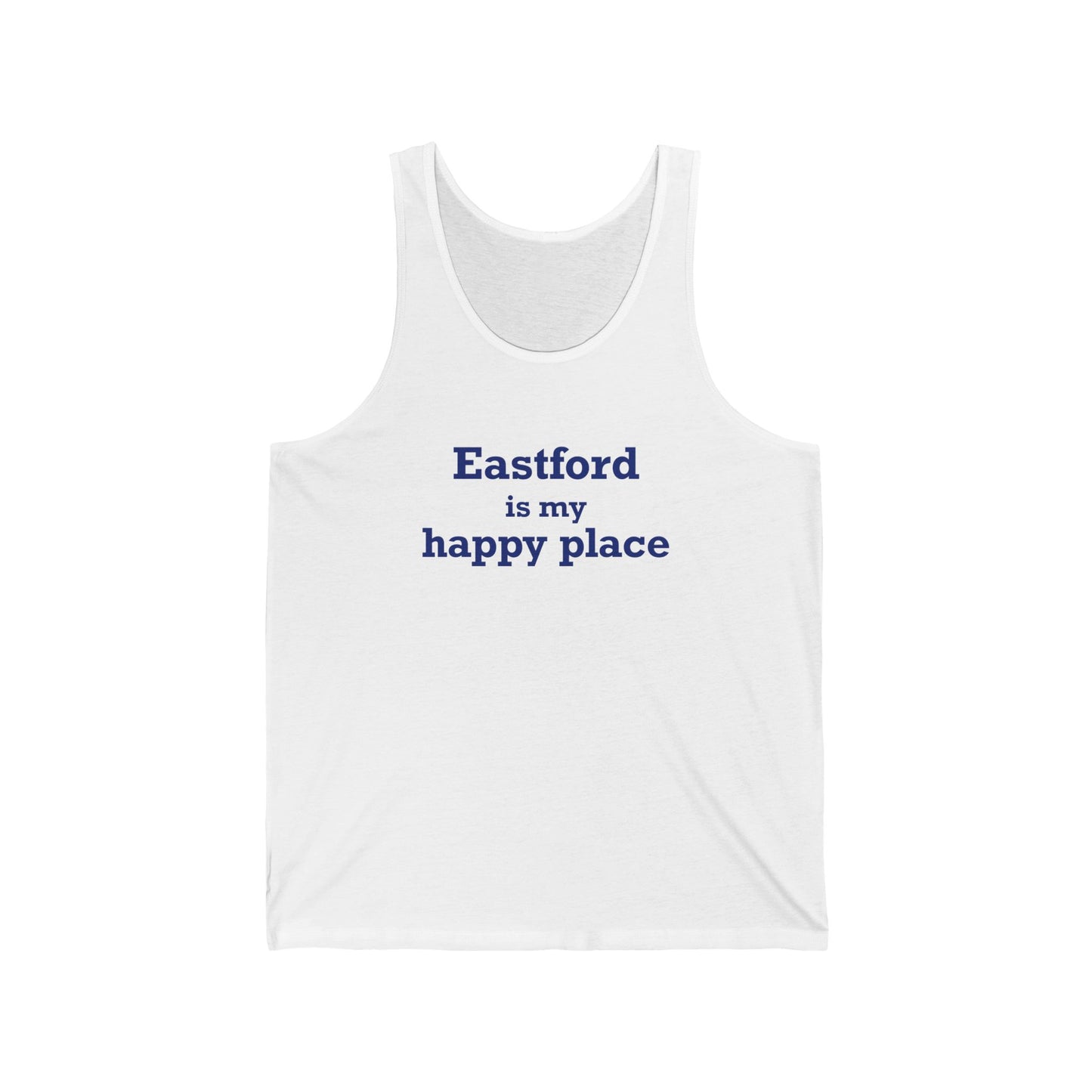 Eastford is My Happy Place
Unisex Jersey Tank Top