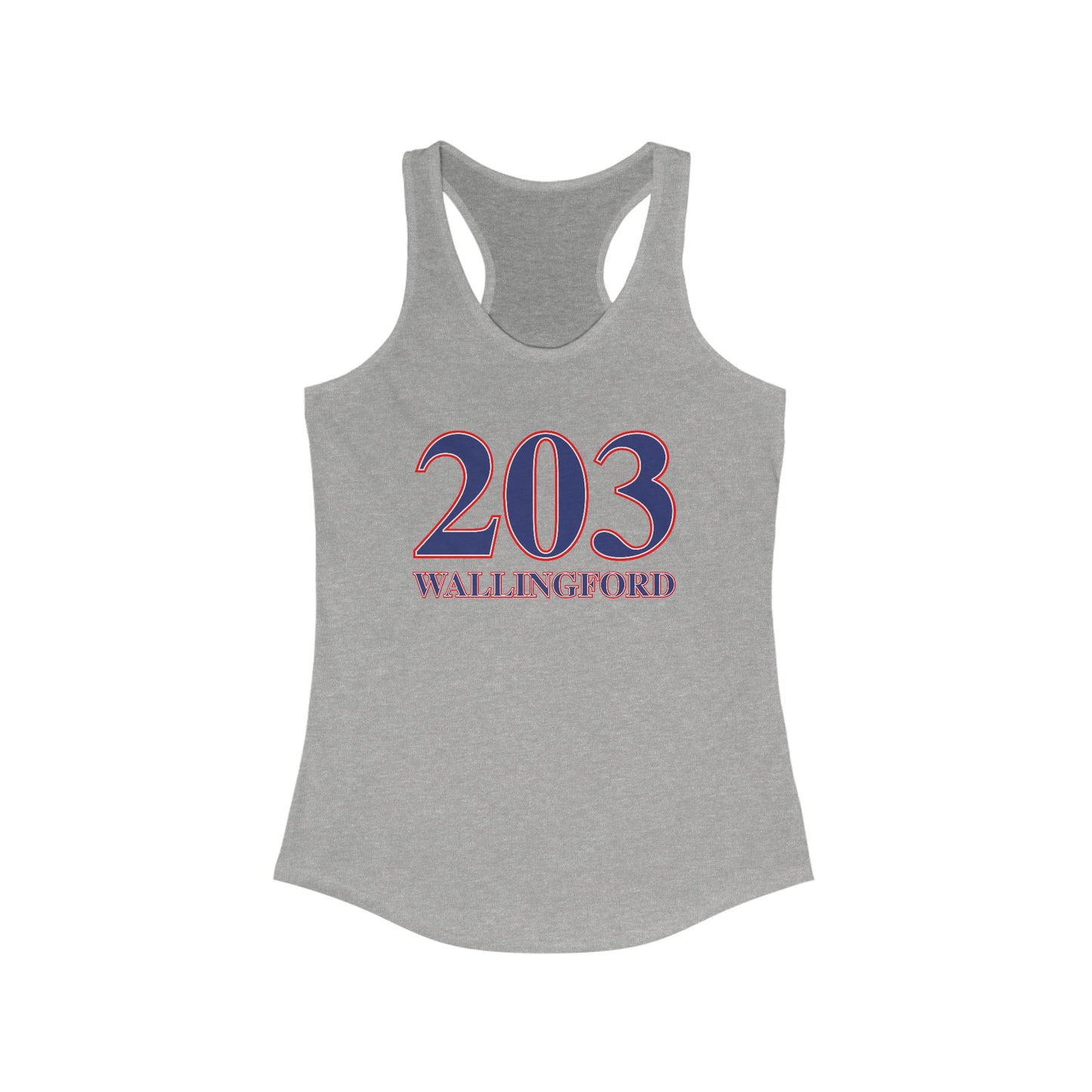 203 Wallingford Red White & Blue Women's Ideal Racerback Tank Top