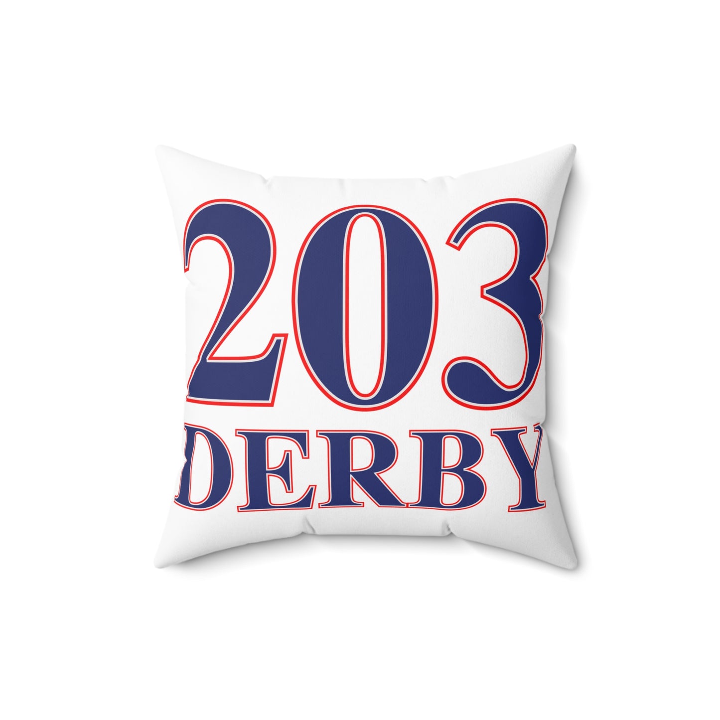 203 Derby Red White & Blue Spun Polyester Square Pillow