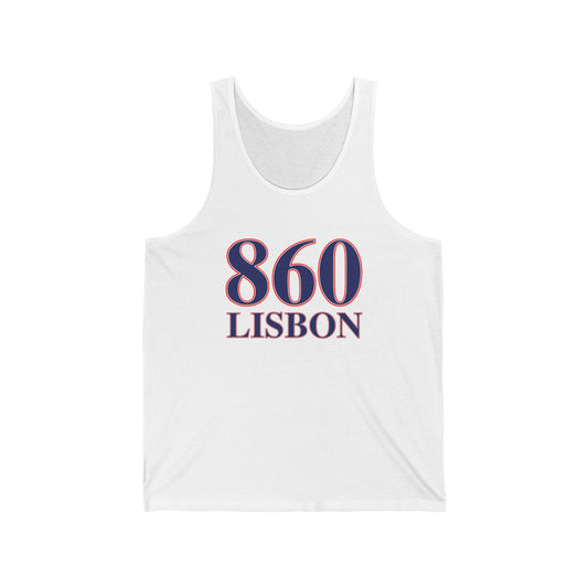 860 Lisbon Red White & Blue Unisex Jersey Tank Top