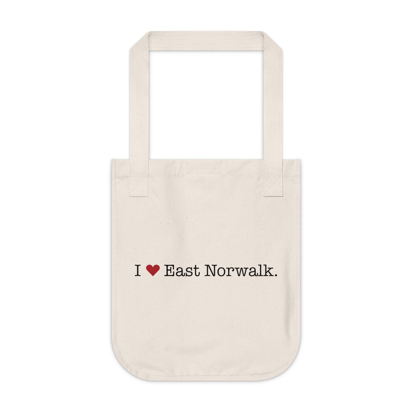 I Heart East Norwalk. Organic Canvas Tote Bag