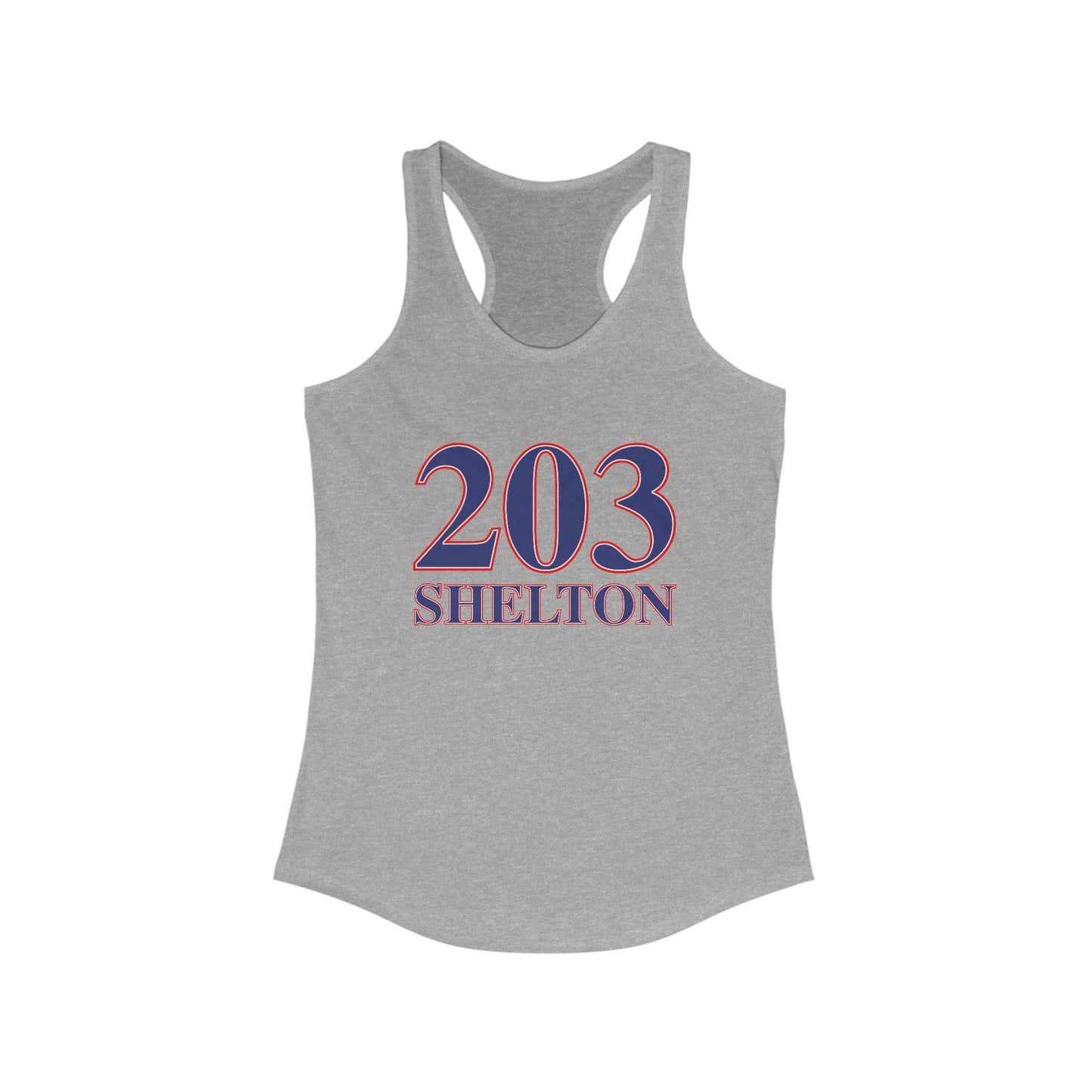203 Shelton Red White & Blue Women's Ideal Racerback Tank Top