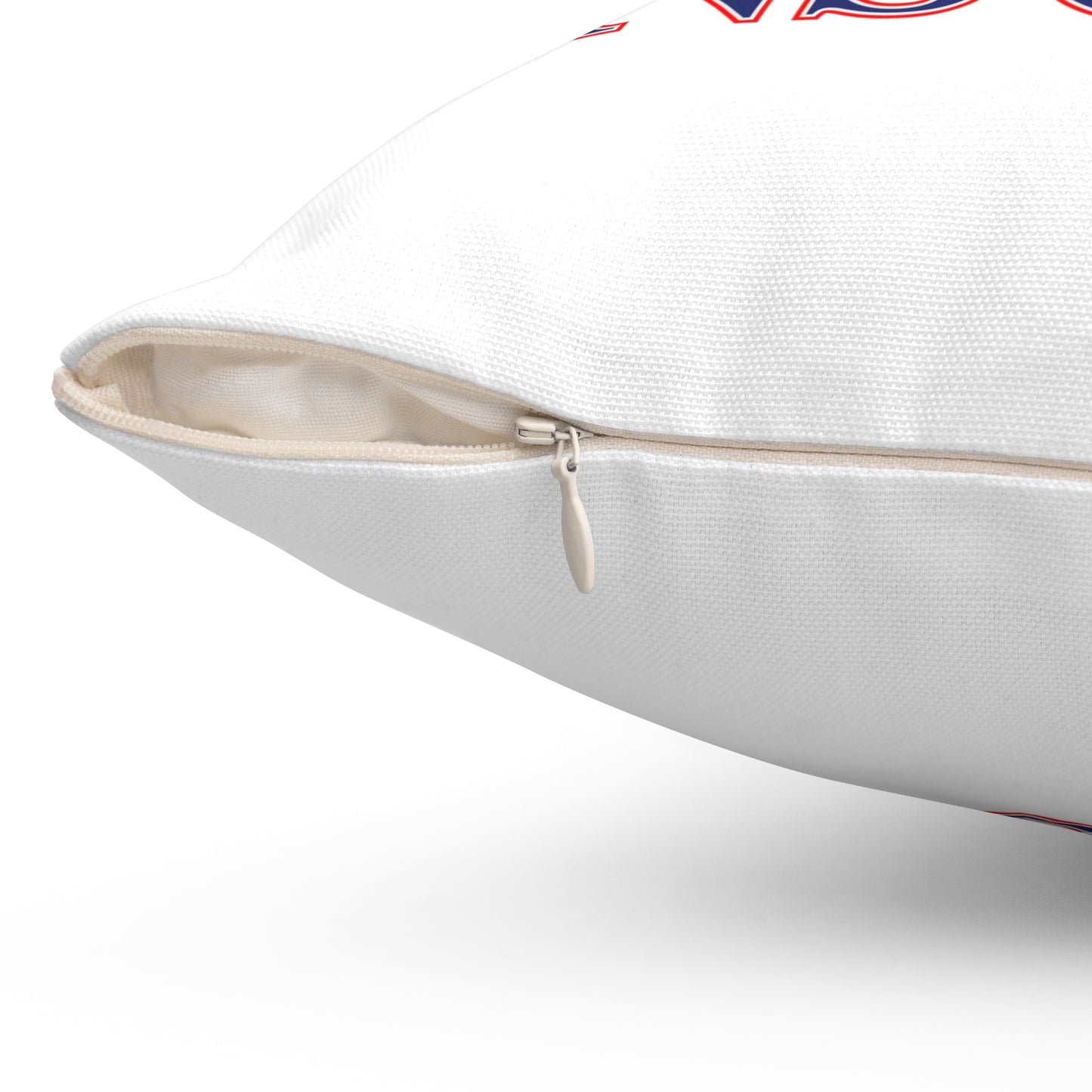 203 Ansonia Red White & Blue Spun Polyester Square Pillow