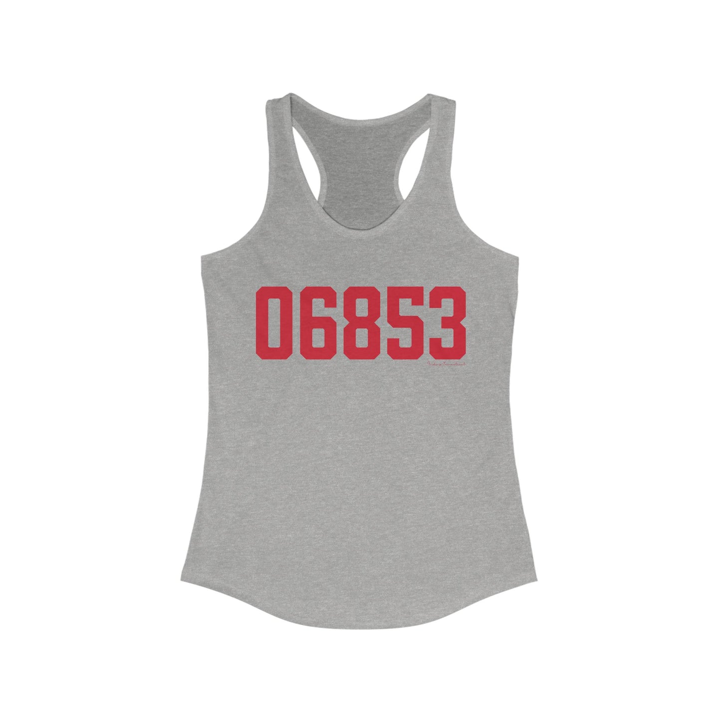 06853 Norwalk Connecticut Zip Code Women's Ideal Racerback Tank Top
