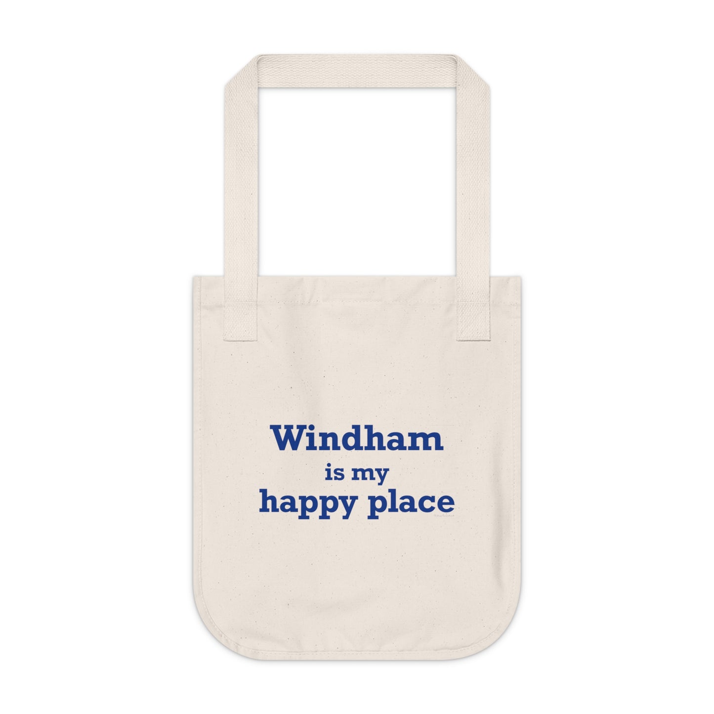 Windham is My Happy Place Organic Canvas Tote Bag