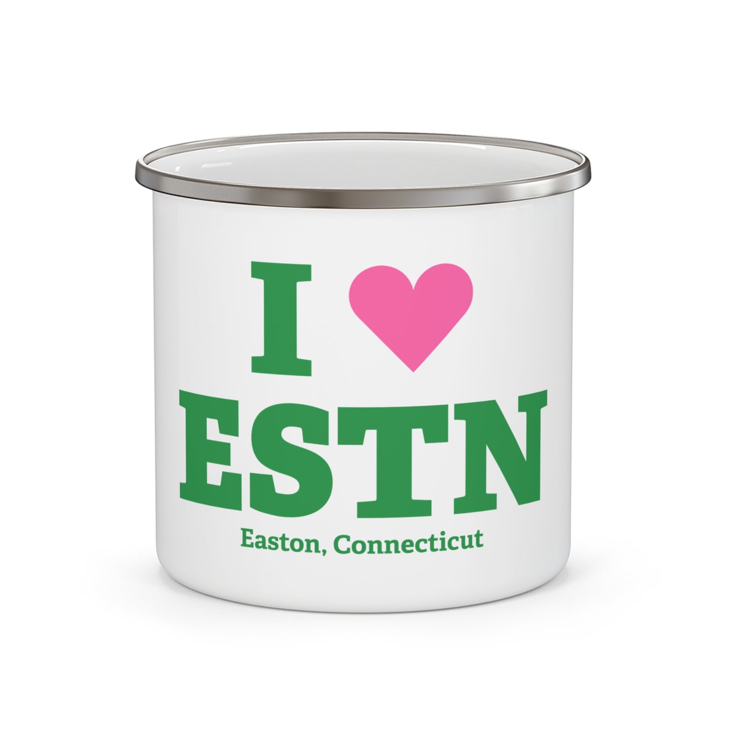 I Heart ESTN Enamel Camping Mug