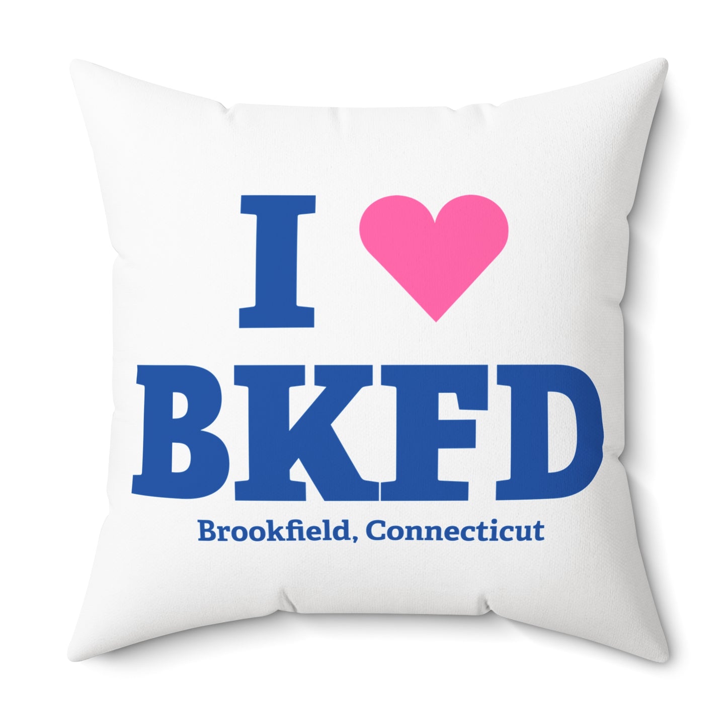 I Heart BKFD Spun Polyester Square Pillow