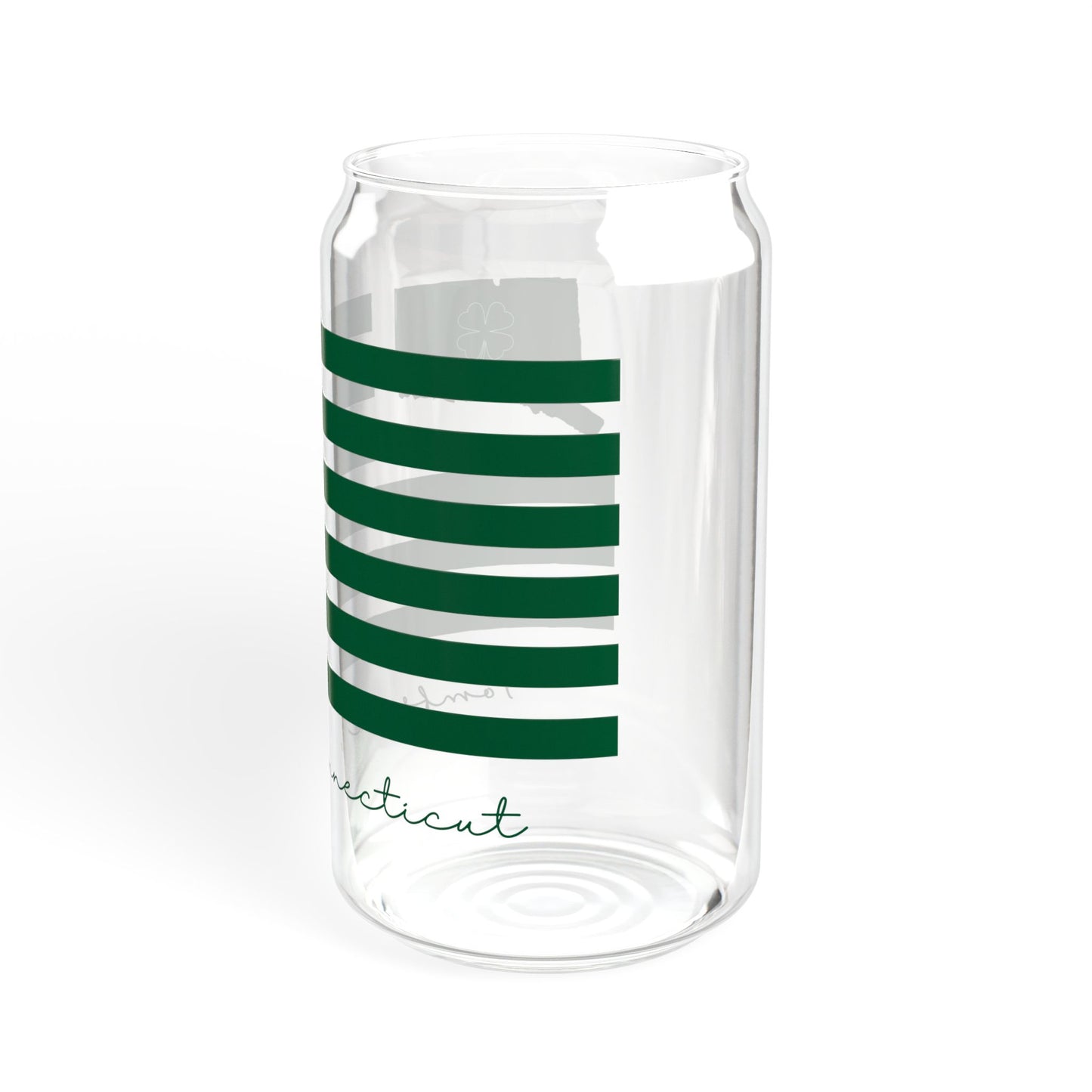 Pomfret Connecticut St. Patrick’s Day Flag Sipper Glass, 16oz
