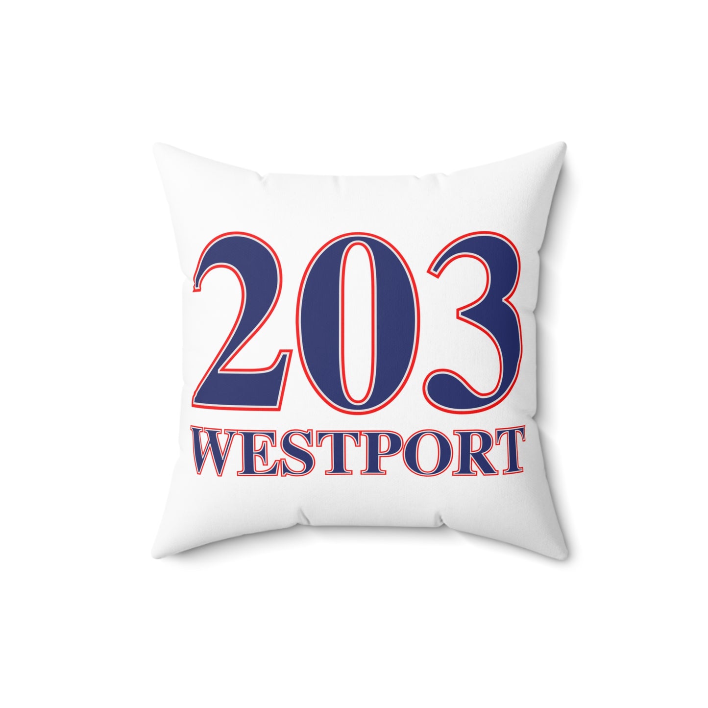 203 Westport Red White & Blue Spun Polyester Square Pillow
