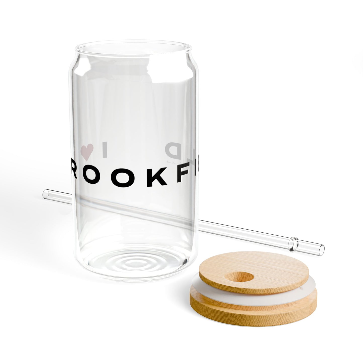 Brookfield Vision Glass Can with Straw and Lid, 16oz