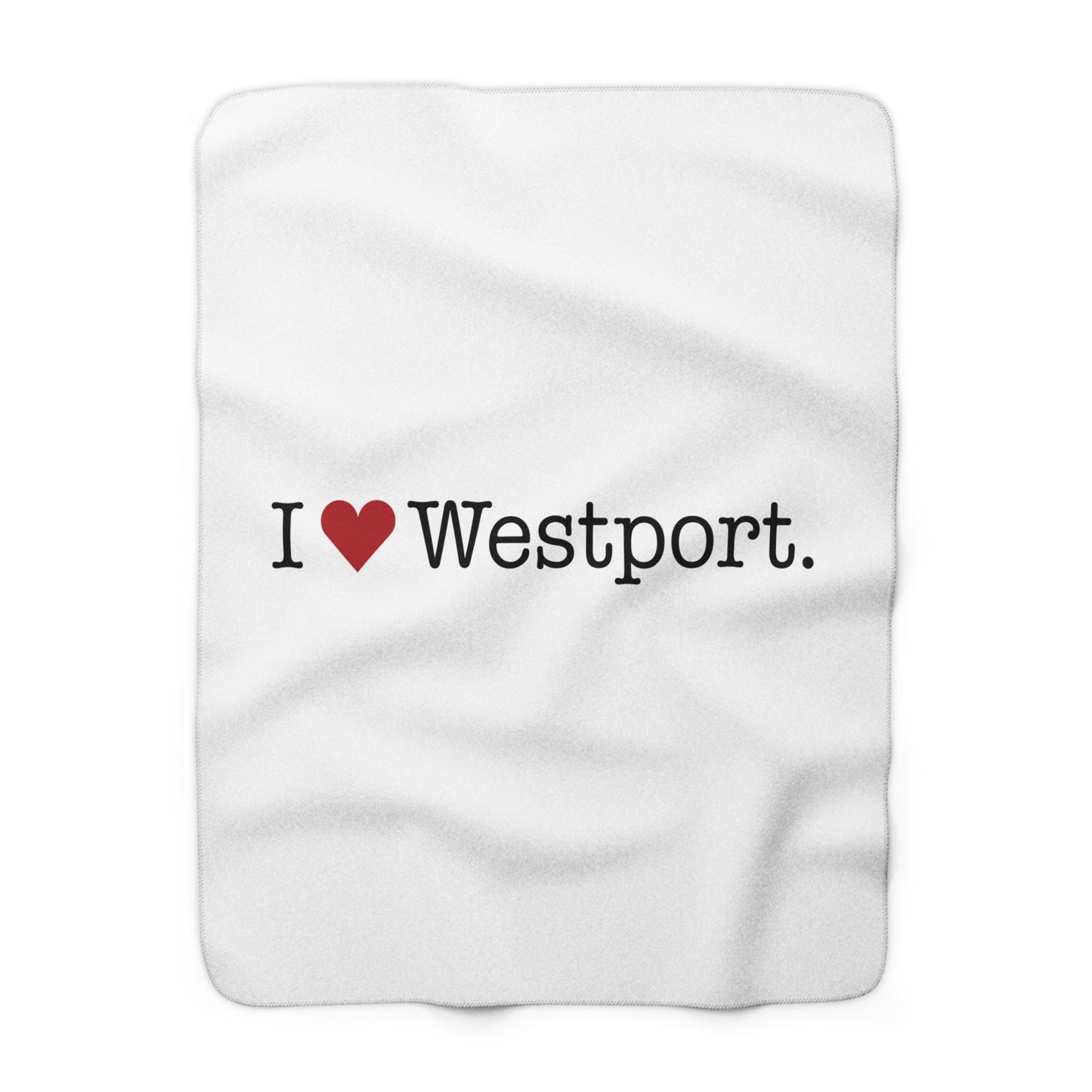 I Heart Westport. Sherpa Fleece Blanket