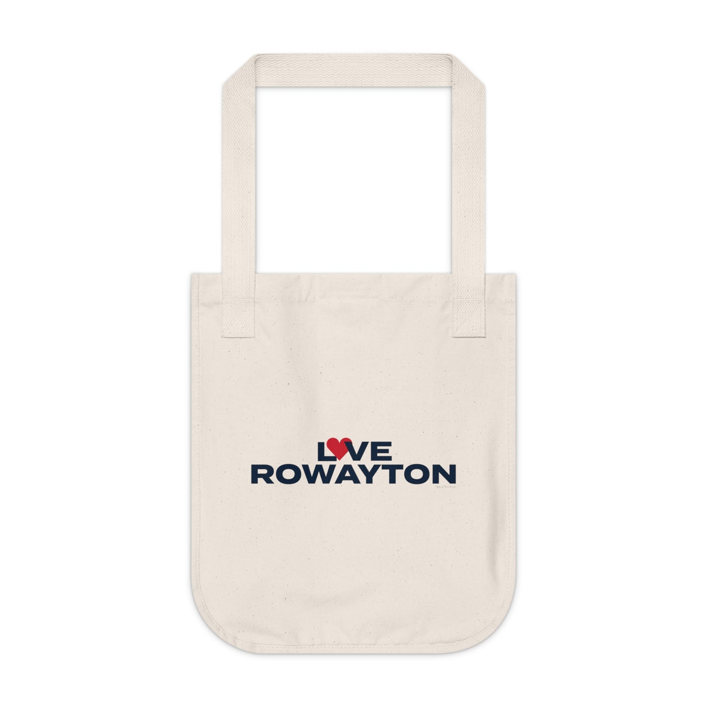 Love Rowayton Organic Canvas Tote Bag