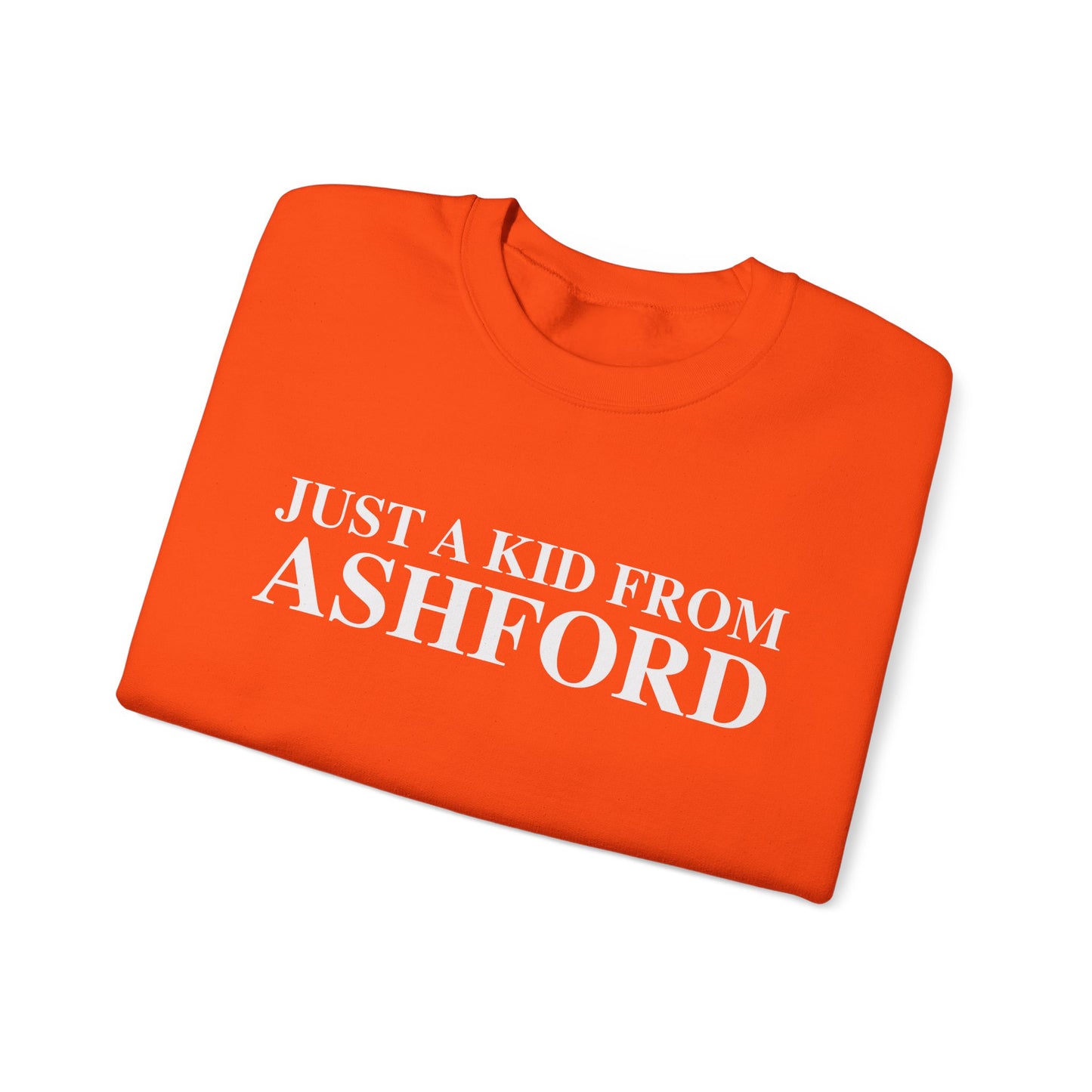 Just a kid from Ashford Unisex Heavy Blend™ Crewneck Sweatshirt