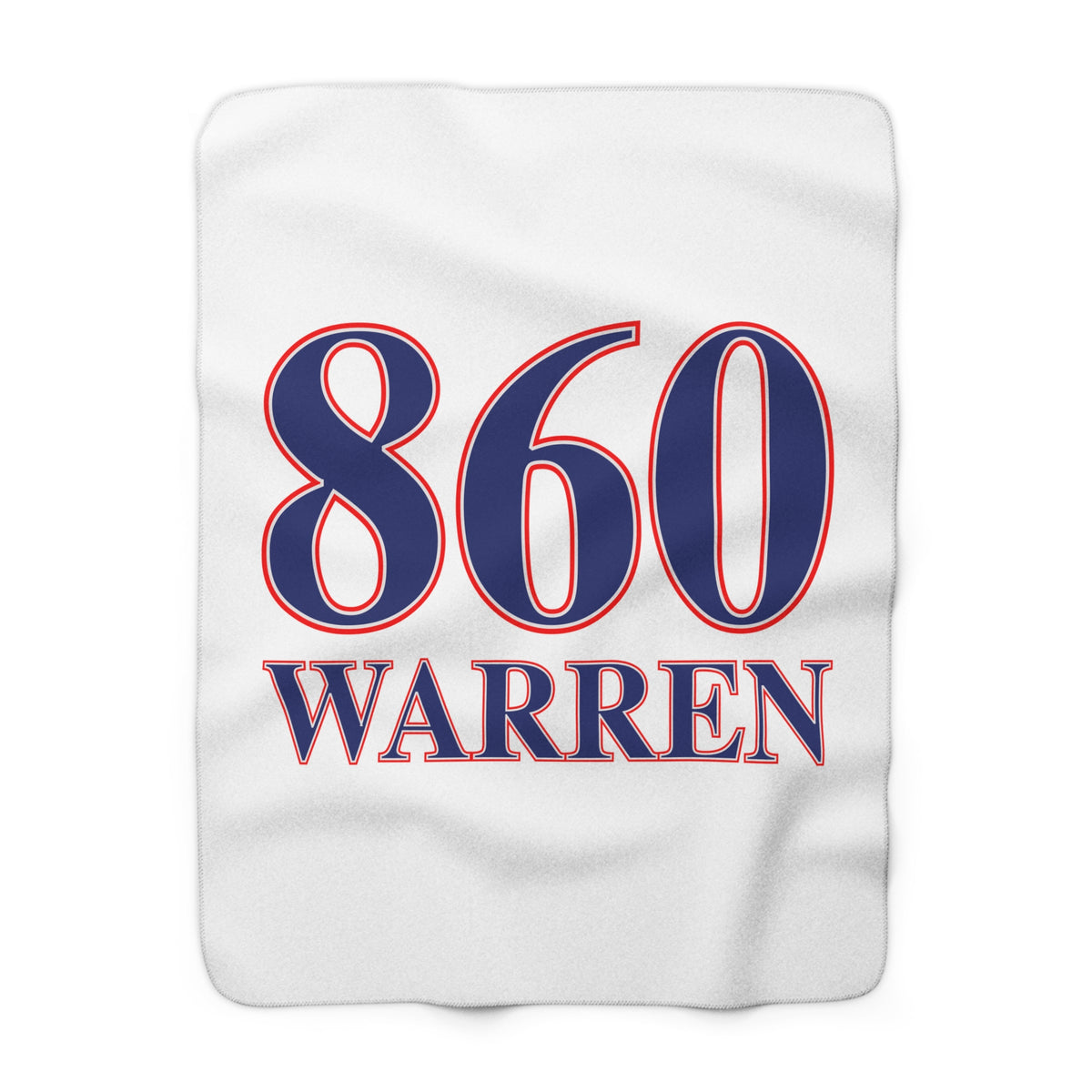 Warren Red, White & Blue Sherpa Fleece Blanket
