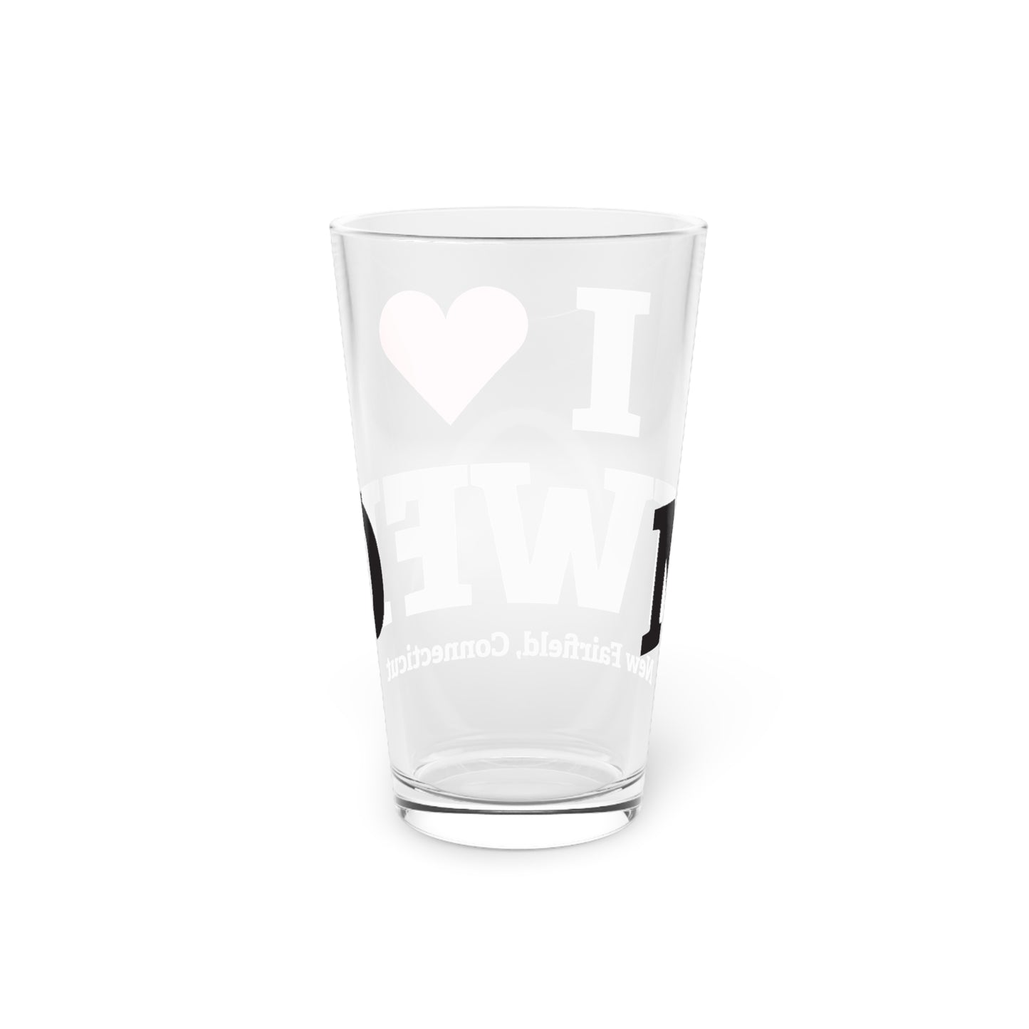 I Heart NWFD Pint Glass, 16oz