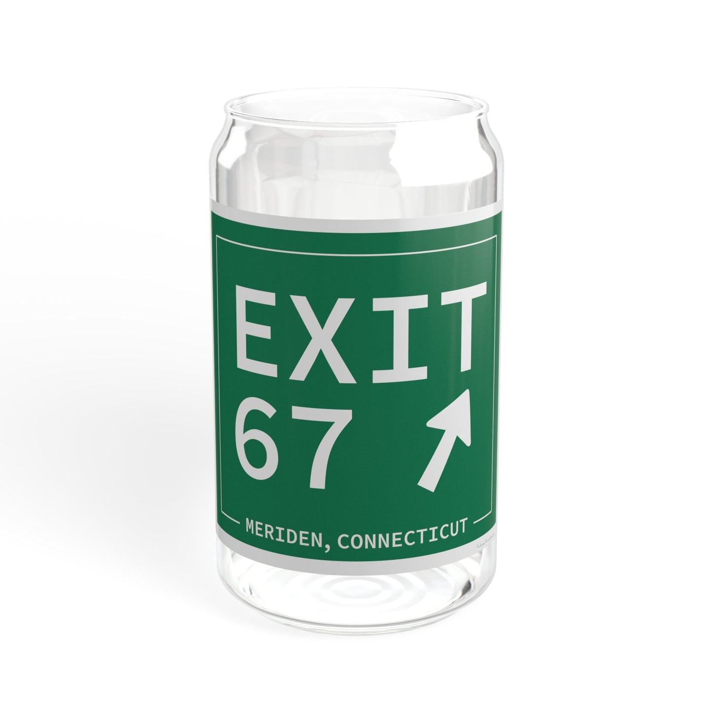 Vintage Exit 67 WCP Sign Sipper Glass, 16oz