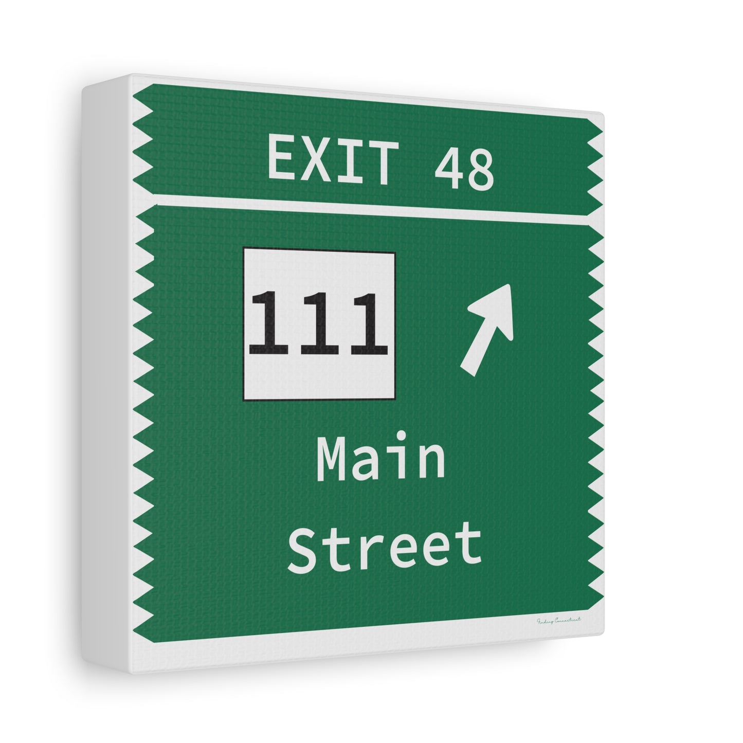 Vintage Merritt Parkway Exit 48 Sign Matte Canvas, Stretched, 1.25"