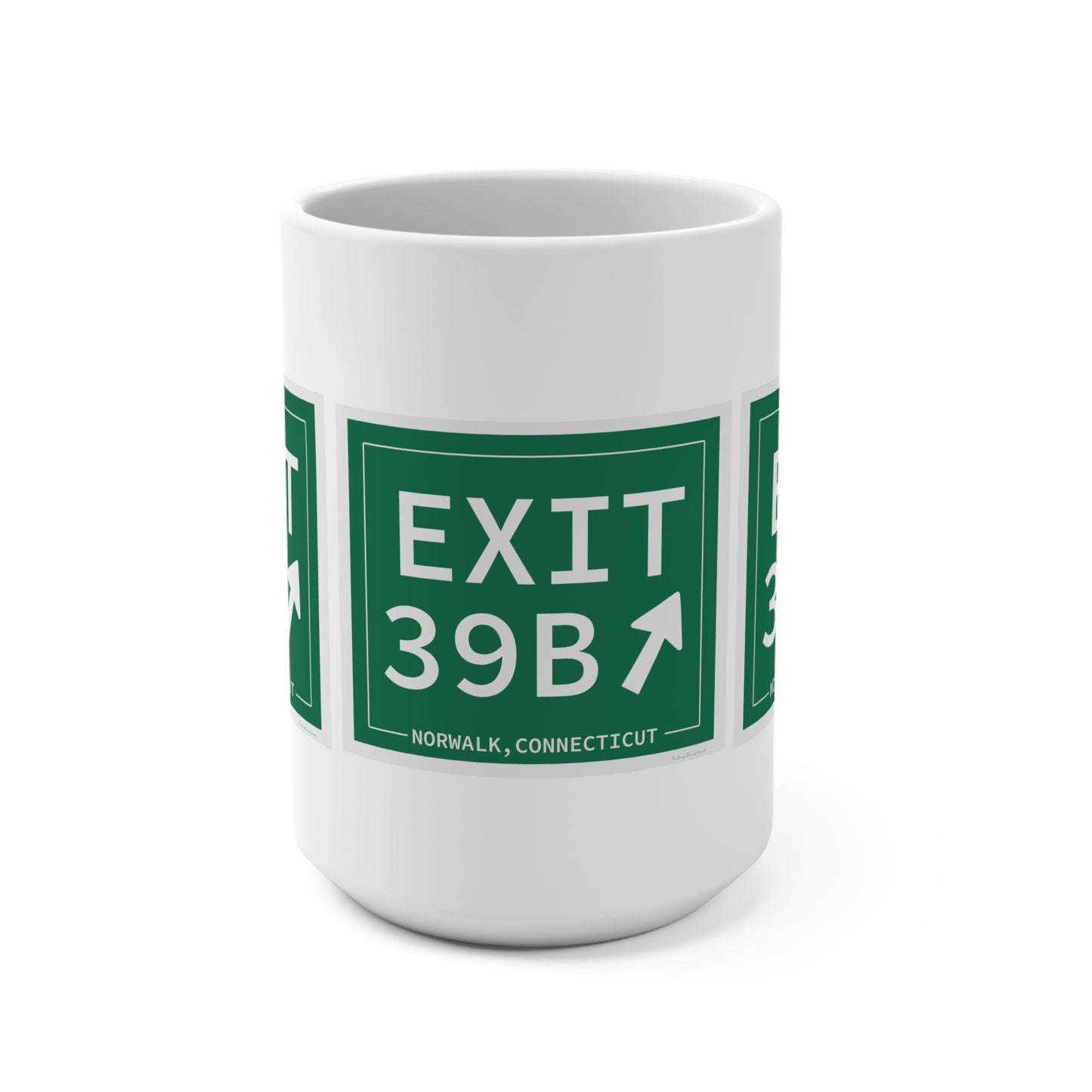 Vintage Exit 39B Merritt Parkway Sign Mug 15oz
