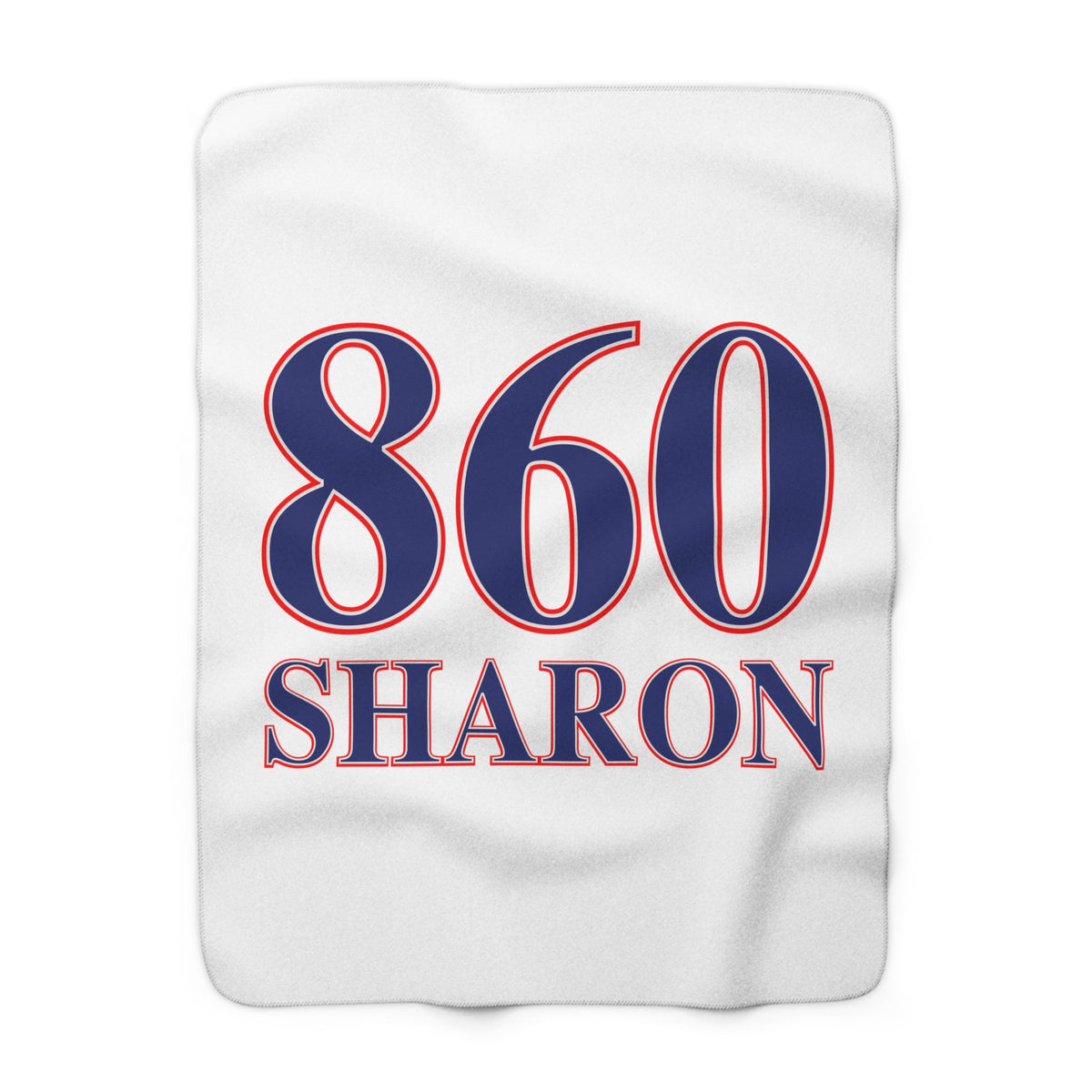 Sharon Red, White & Blue Sherpa Fleece Blanket