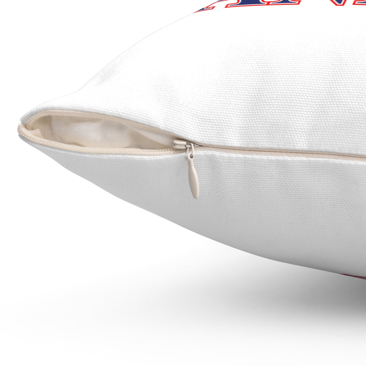 203 Danbury Red White & Blue Spun Polyester Square Pillow