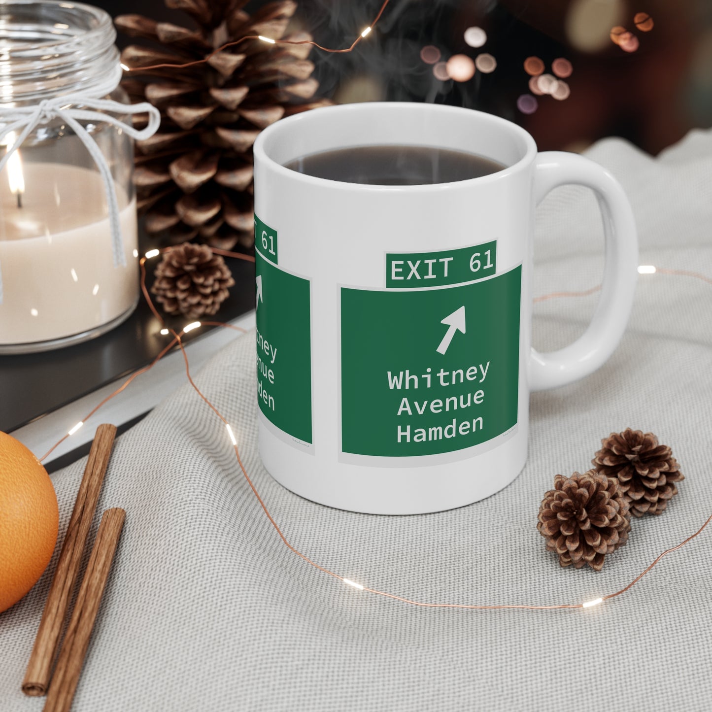 Vintage WCP Exit 61 Sign Mug 11oz