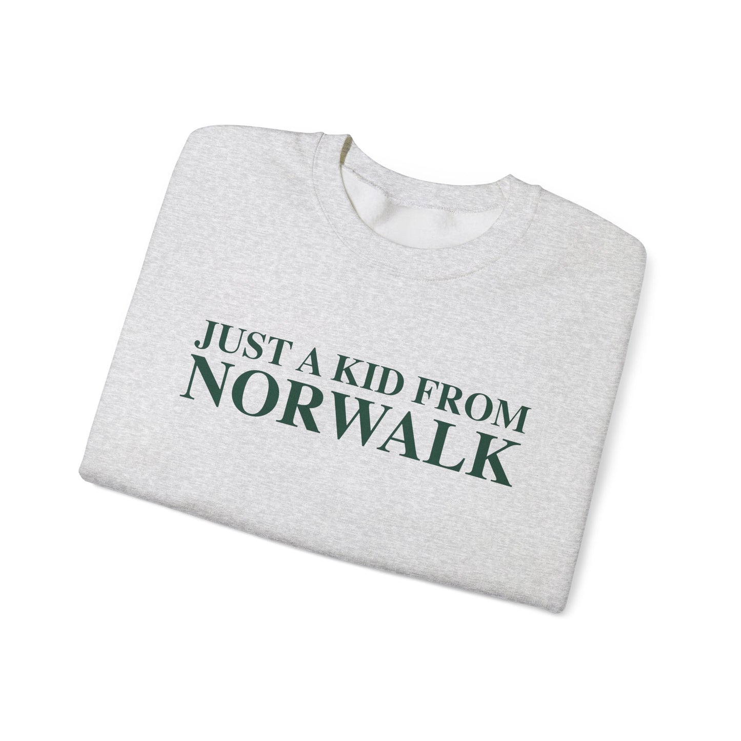 Just a kid from Norwalk Unisex Heavy Blend™ Crewneck Sweatshirt