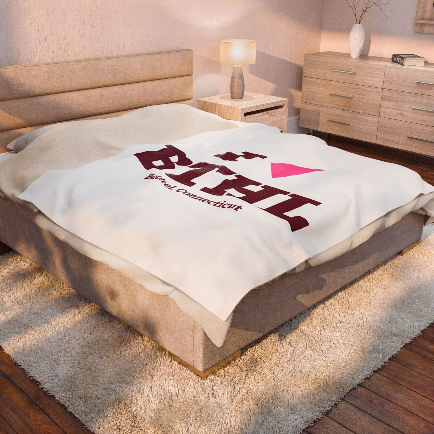 I Heart BTHL Velveteen Plush Blanket