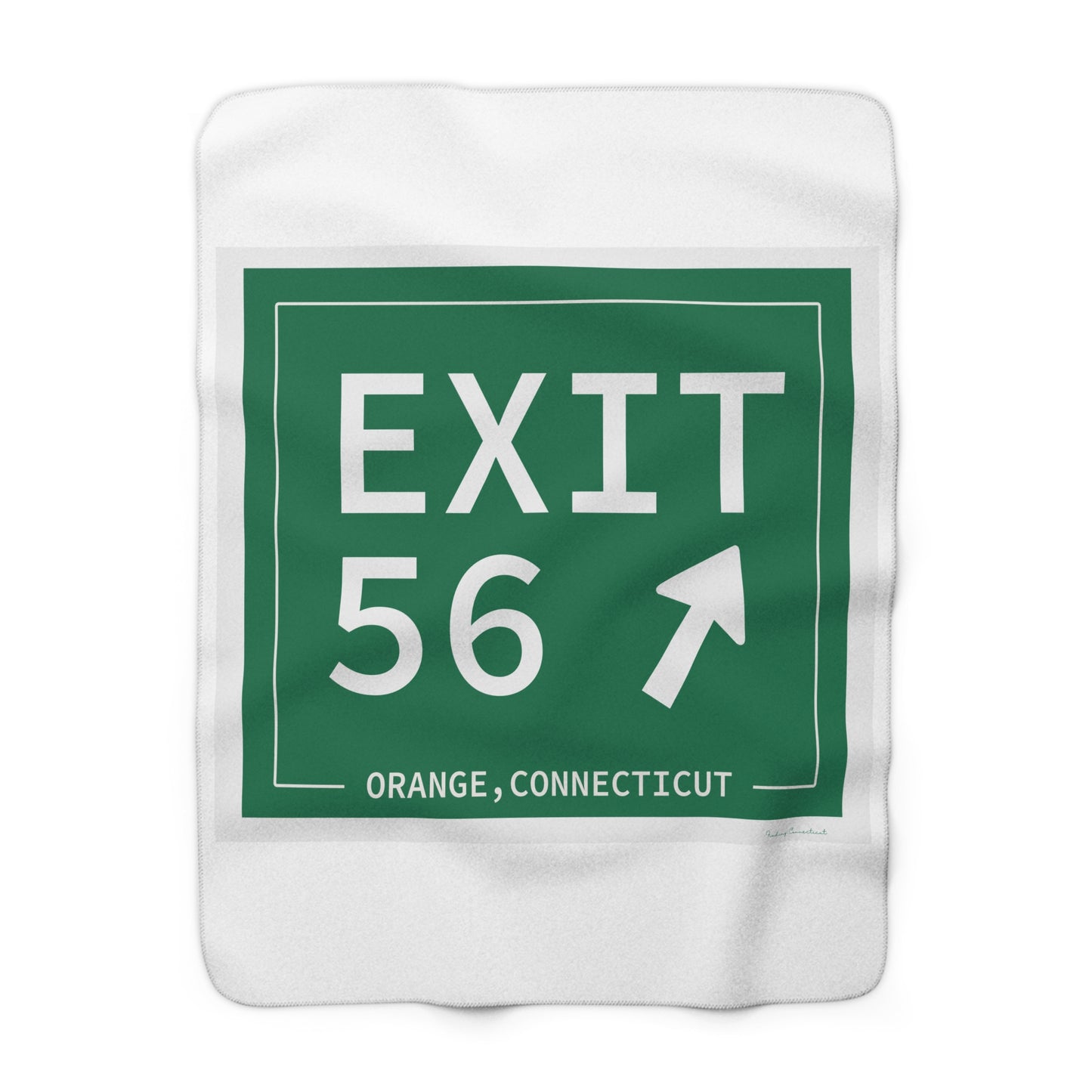 Vintage Exit 56 WCP Sign Sherpa Fleece Blanket