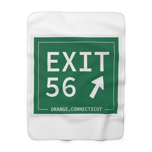 Vintage Exit 56 WCP Sign Sherpa Fleece Blanket