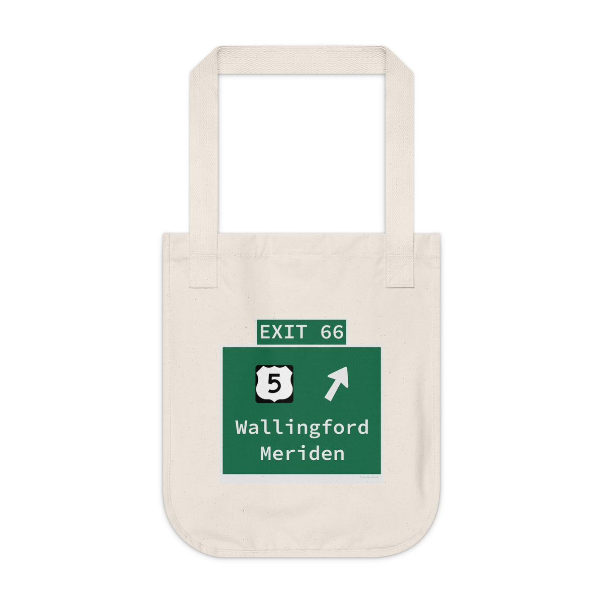 Vintage WCP Exit 66 Sign Organic Canvas Tote Bag