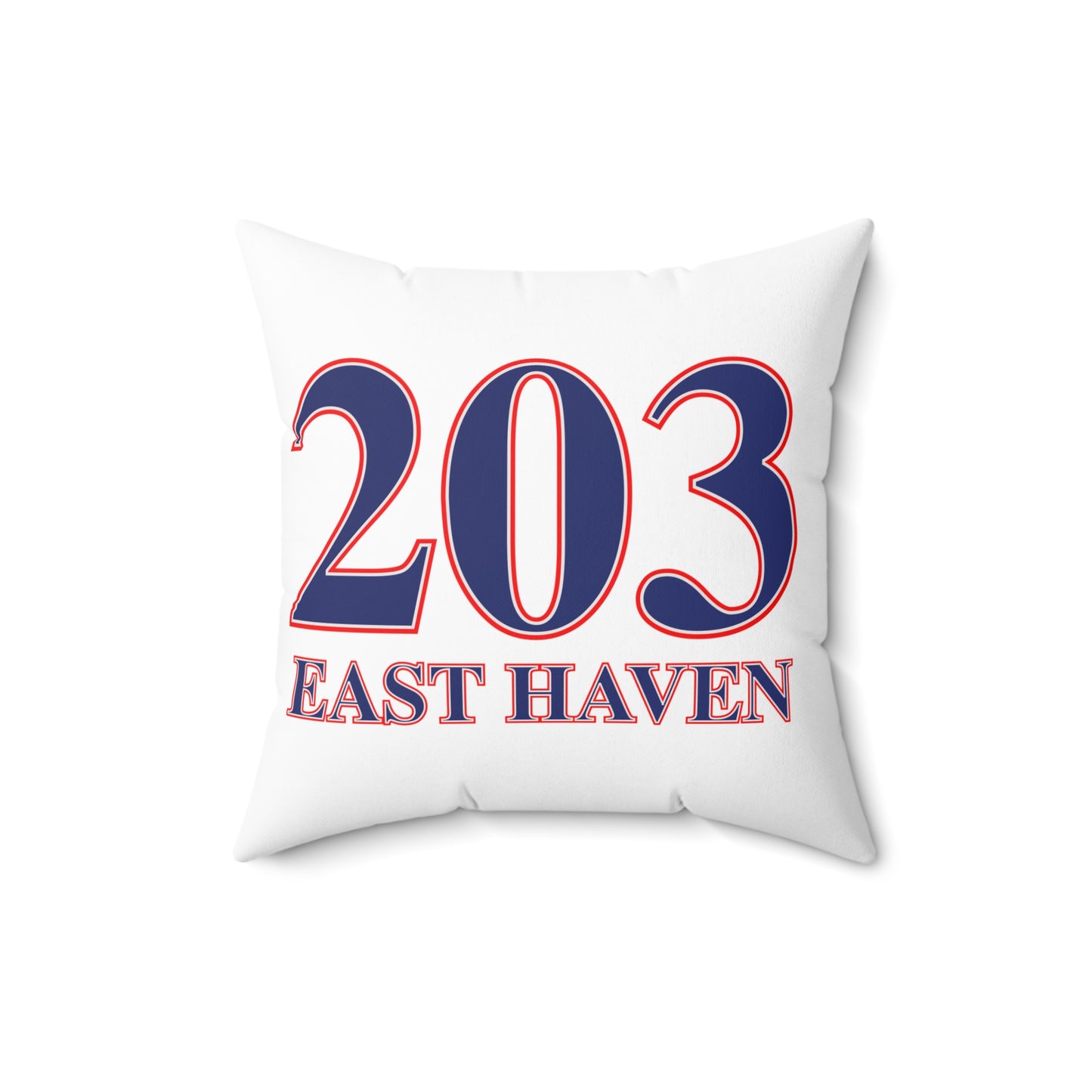 203 East Haven Red White & BlueSpun Polyester Square Pillow