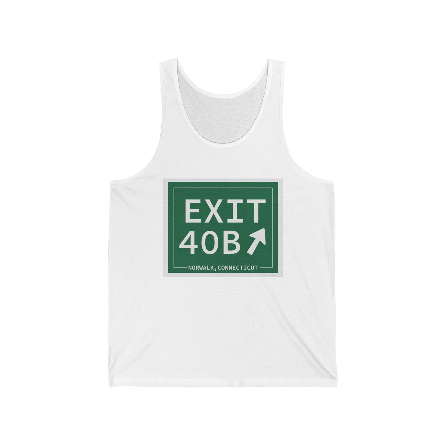 Vintage Exit 40B Merritt Parkway Sign Unisex Jersey Tank Top