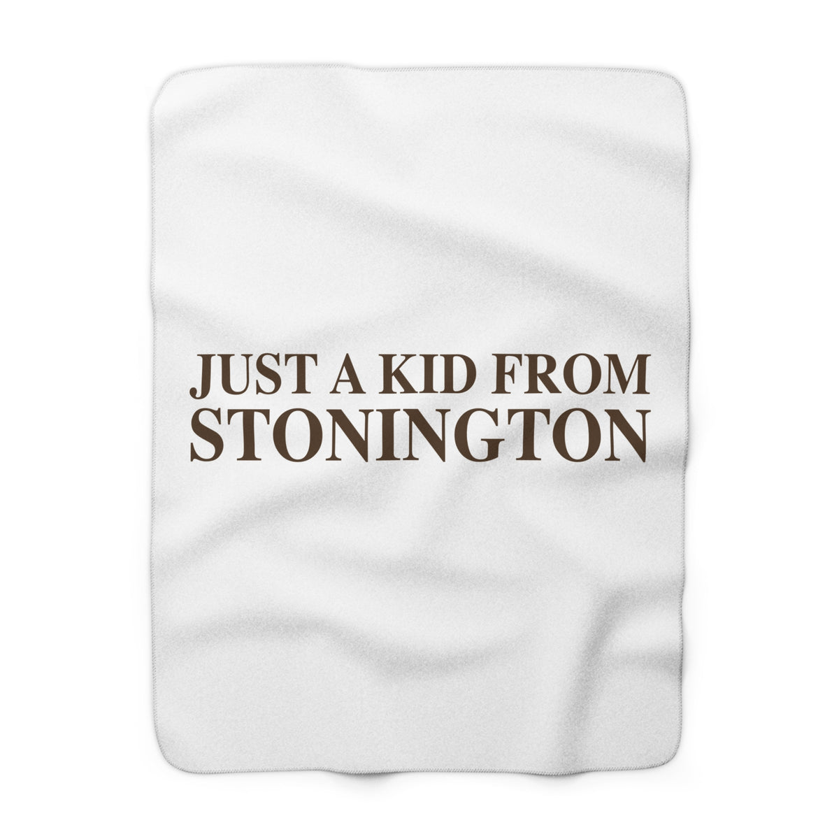 Just a kid from Stonington Sherpa Fleece Blanket