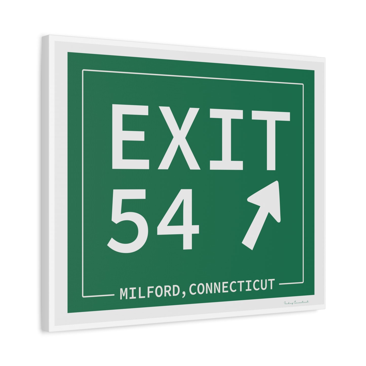 Vintage Exit 54 Merritt Parkway Sign Matte Canvas, Stretched, 1.25"