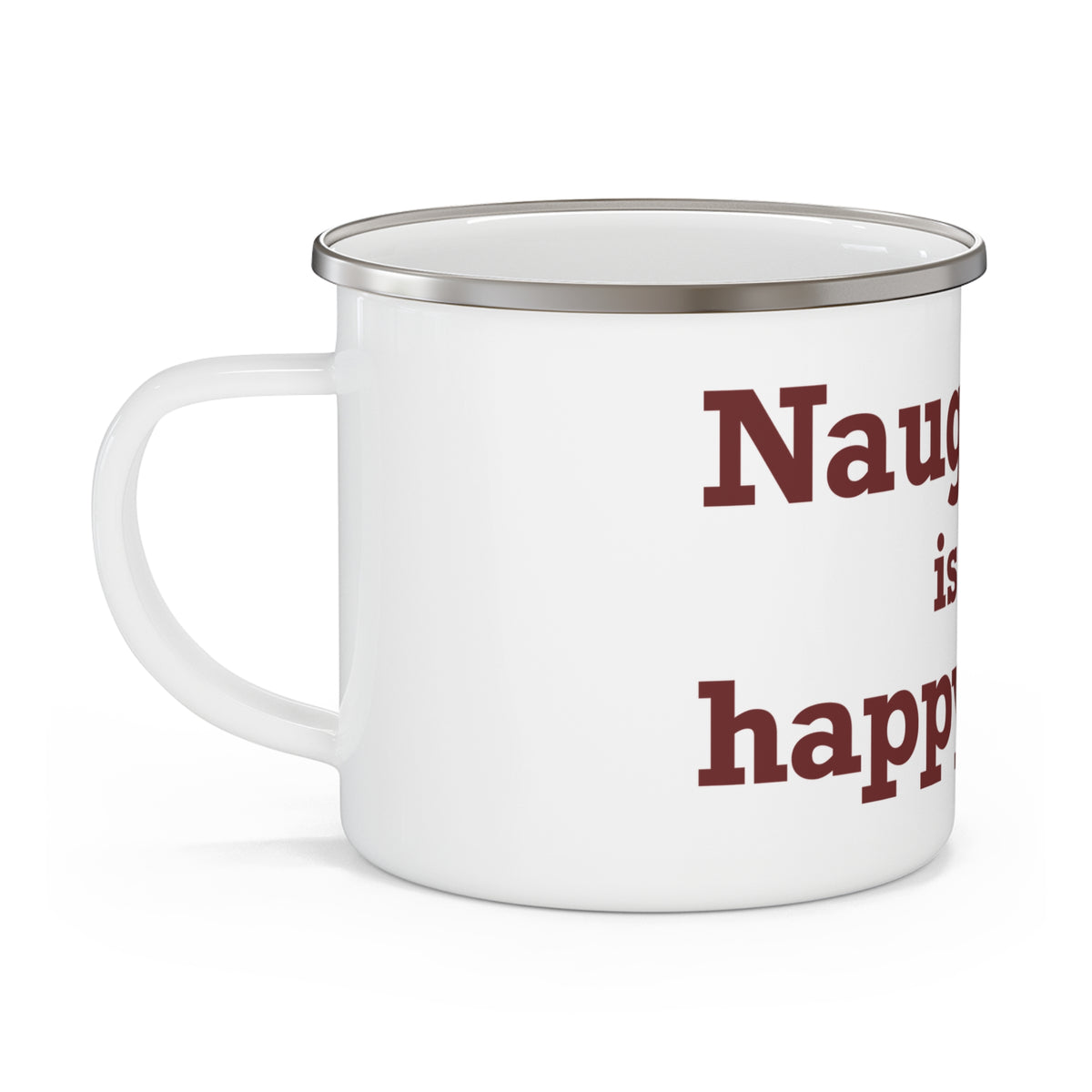 Naugatuck is My Happy Place Enamel Camping Mug