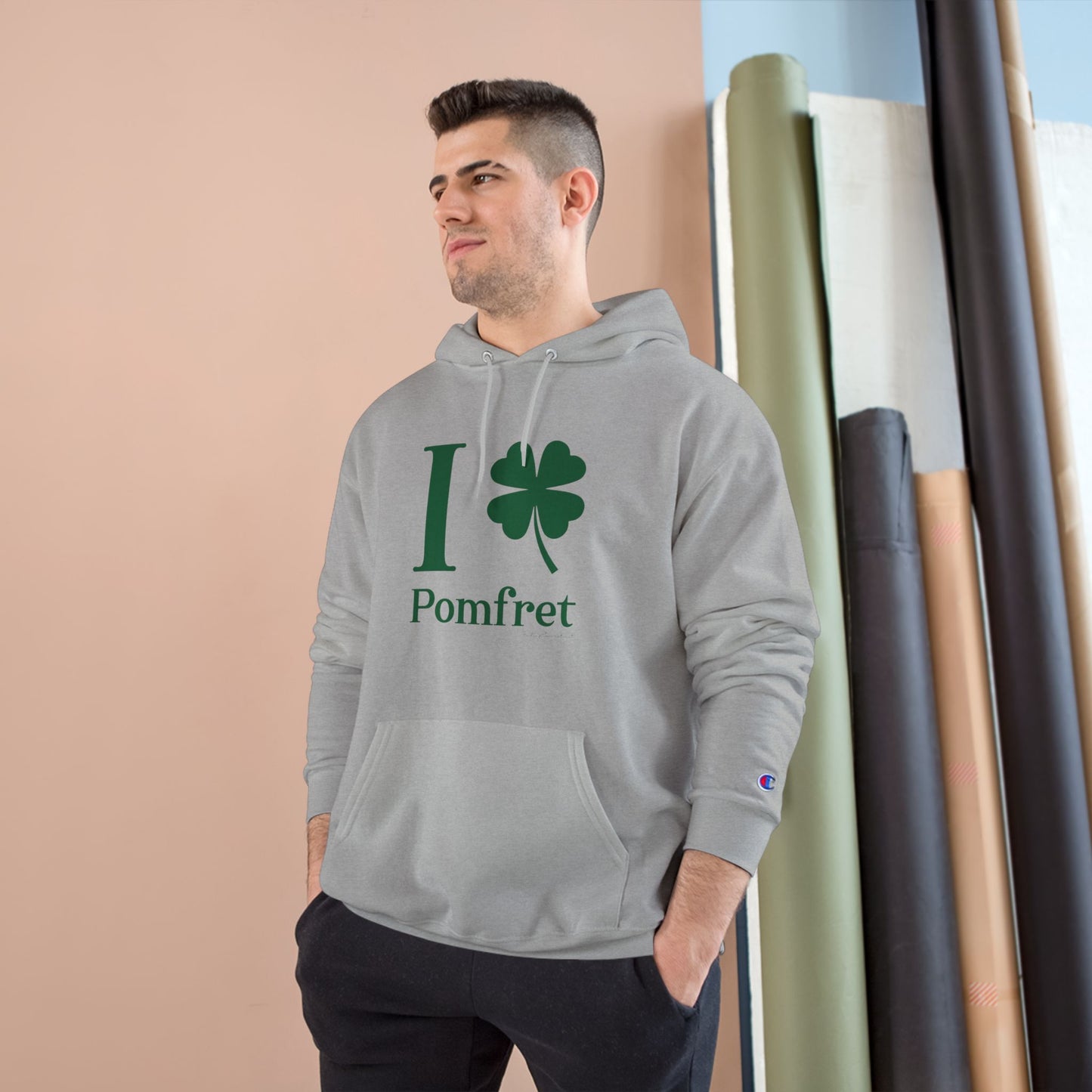 I Clover Pomfret Champion Hoodie