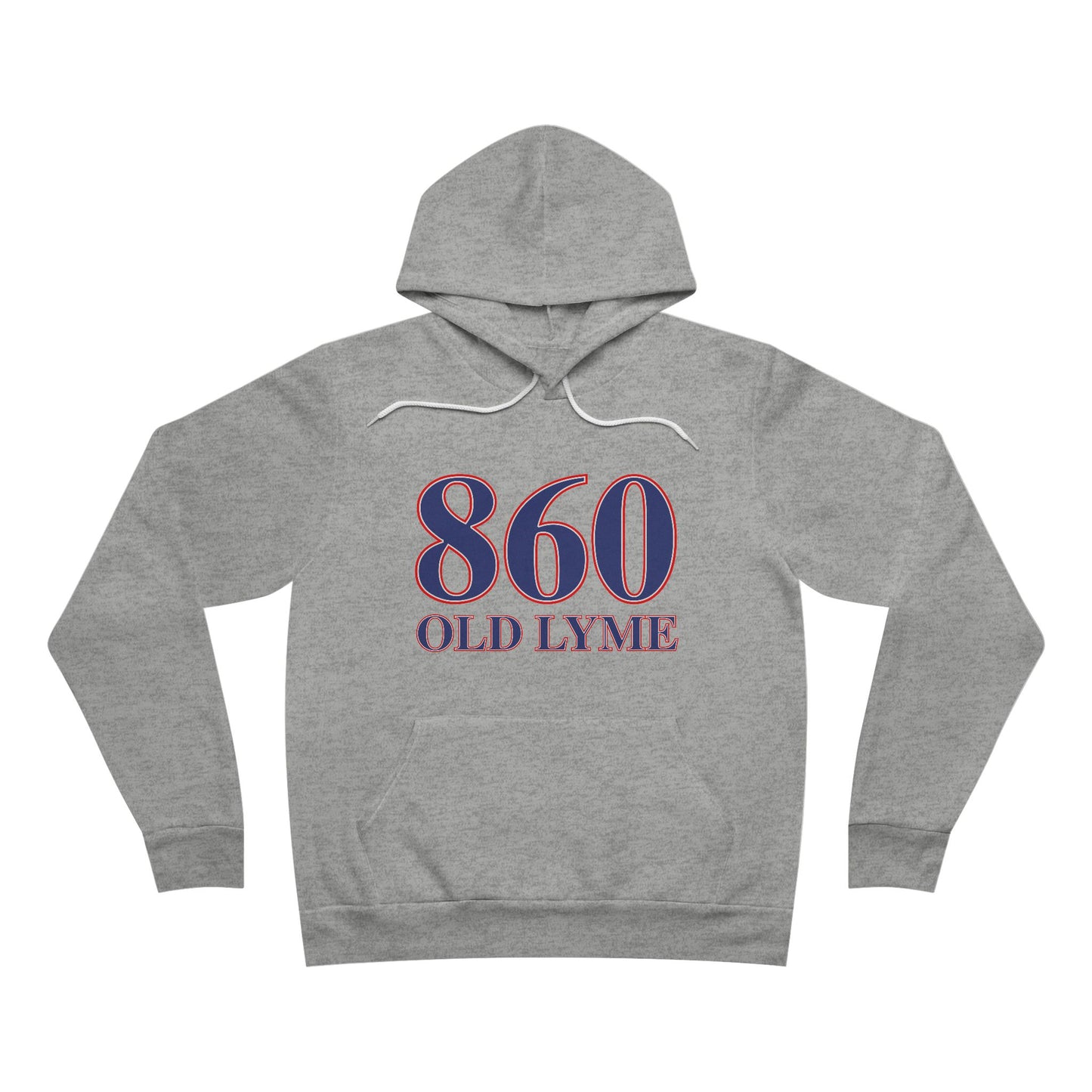 860 Old Lyme Red White & Blue Unisex Sponge Fleece Pullover Hoodie