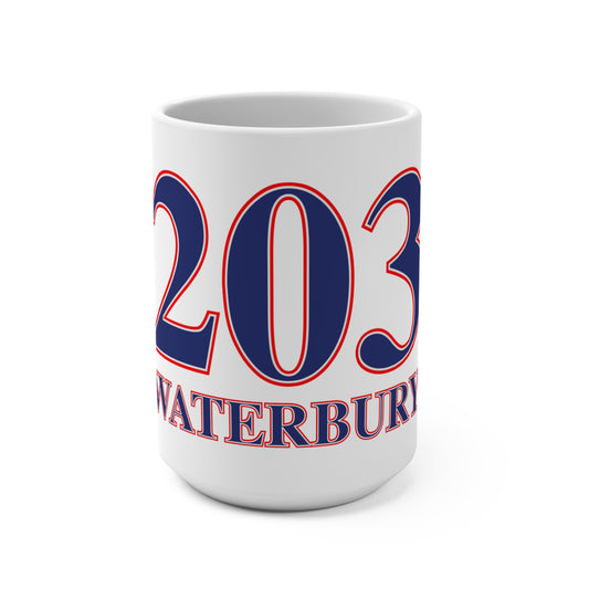 203 Waterbury Red White & Blue Flag Mug 15oz