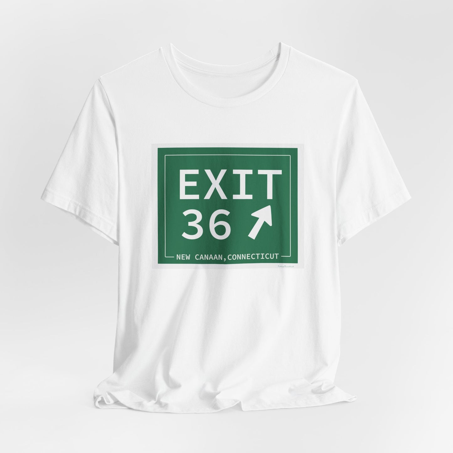 Vintage Exit 36 Merritt Parkway Sign Unisex Jersey Short Sleeve T-Shirt