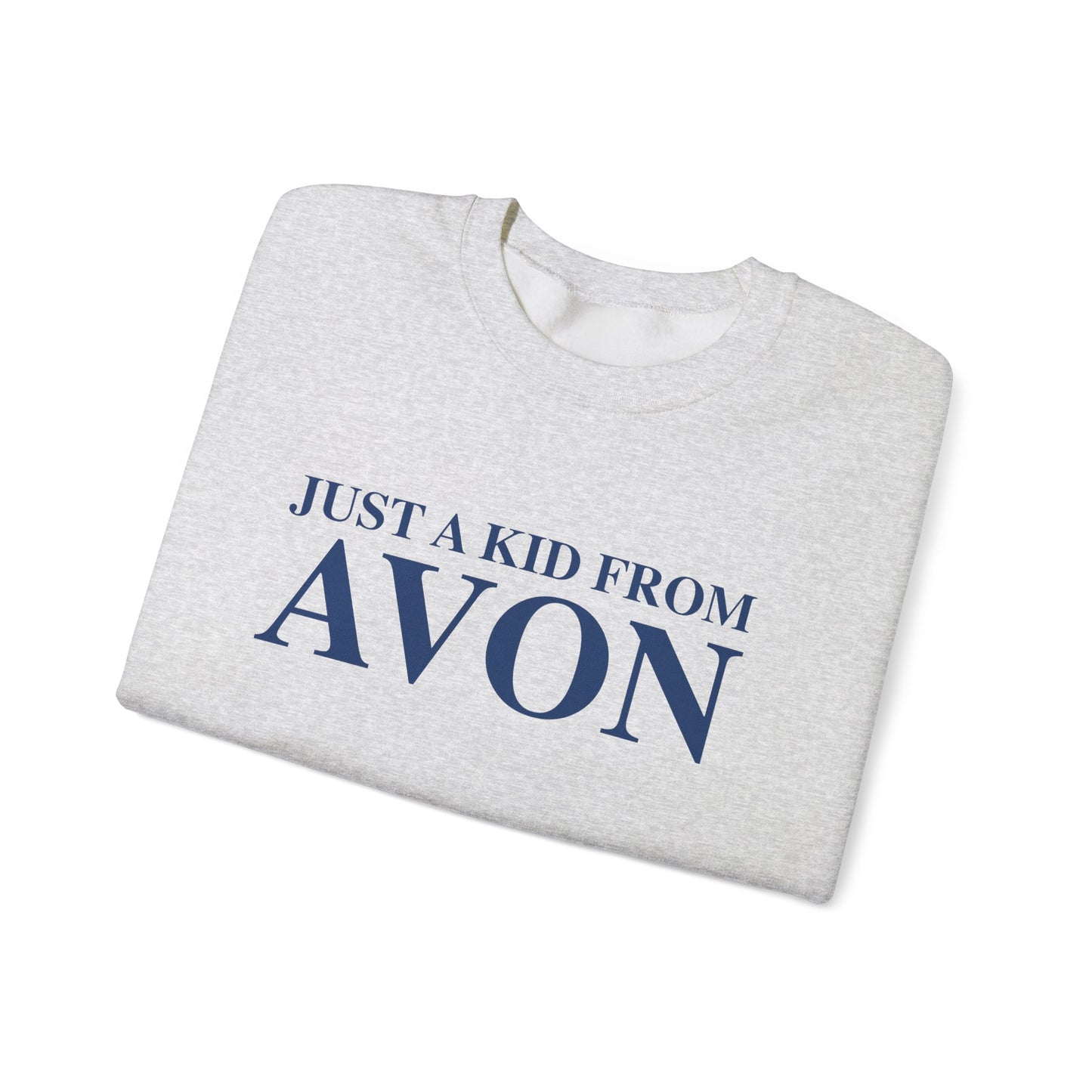 Just a kid from Avon Unisex Heavy Blend™ Crewneck Sweatshirt