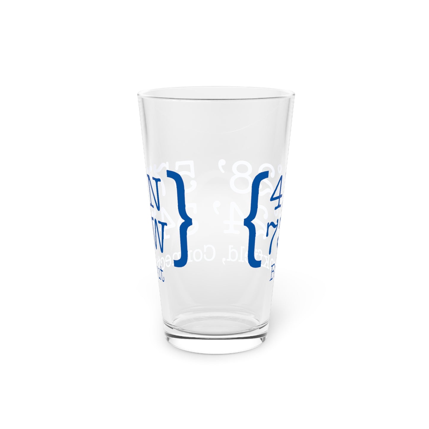 Brookfield Coordinates Pint Glass, 16oz