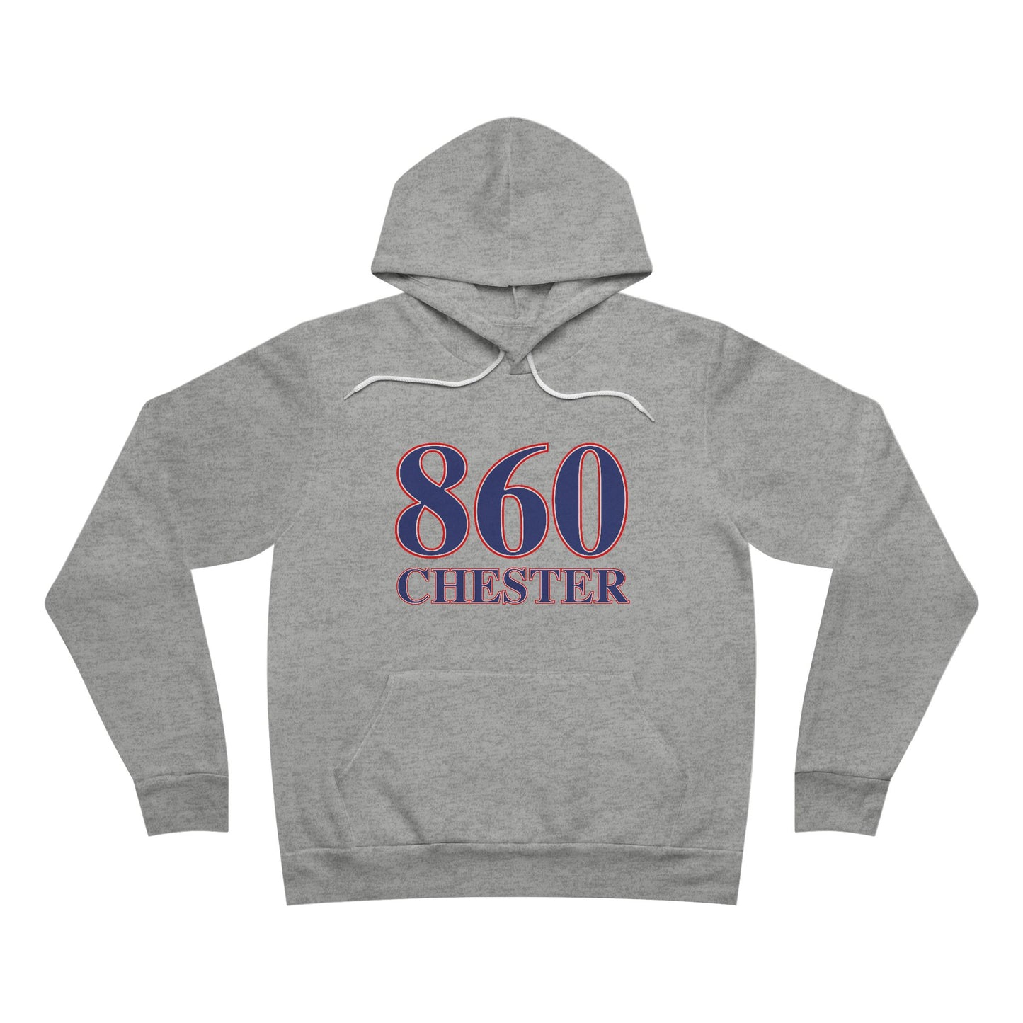 860 Chester Red White & Blue Unisex Sponge Fleece Pullover Hoodie