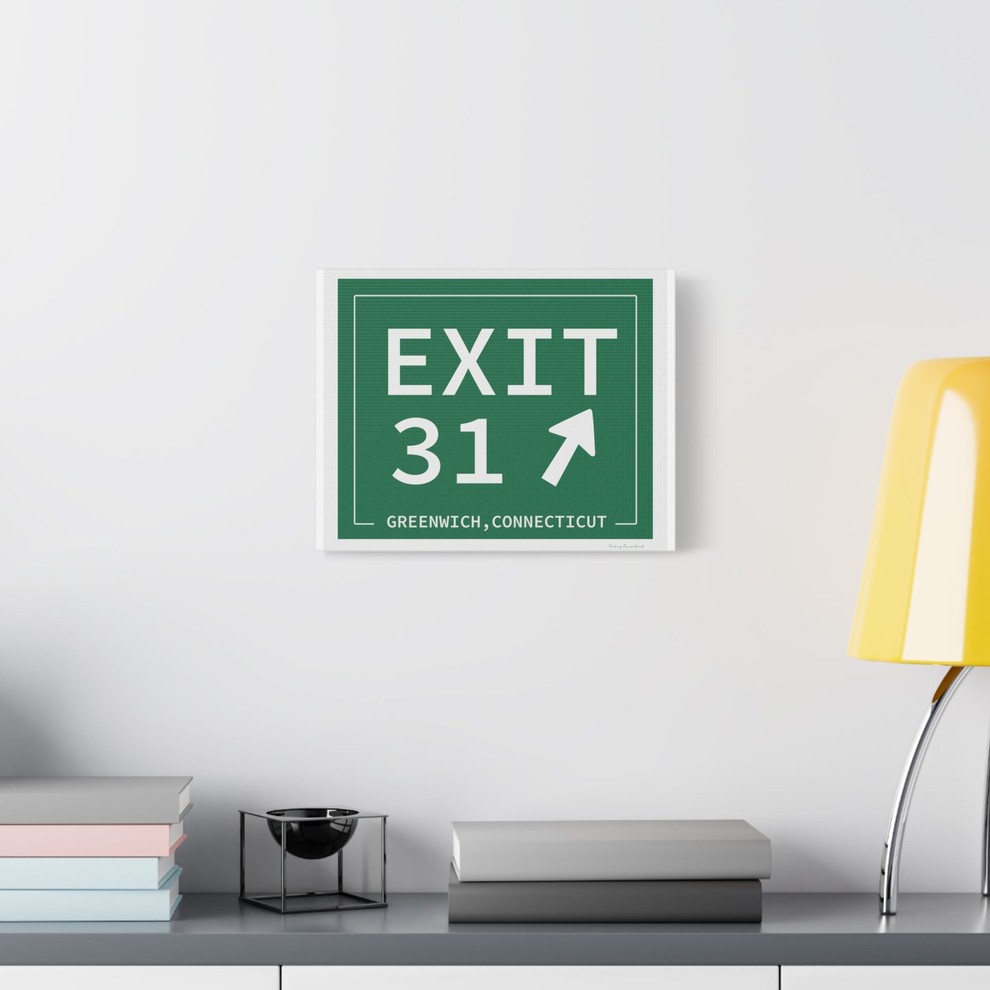 Vintage Exit 31 Merritt Parkway Sign Matte Canvas, Stretched, 1.25"